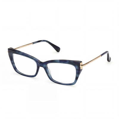 MaxMara Men's Eyewear, Blue Plastic Frame, Multicoloured Polarized Polycarbonate Lenses, 53-17-140