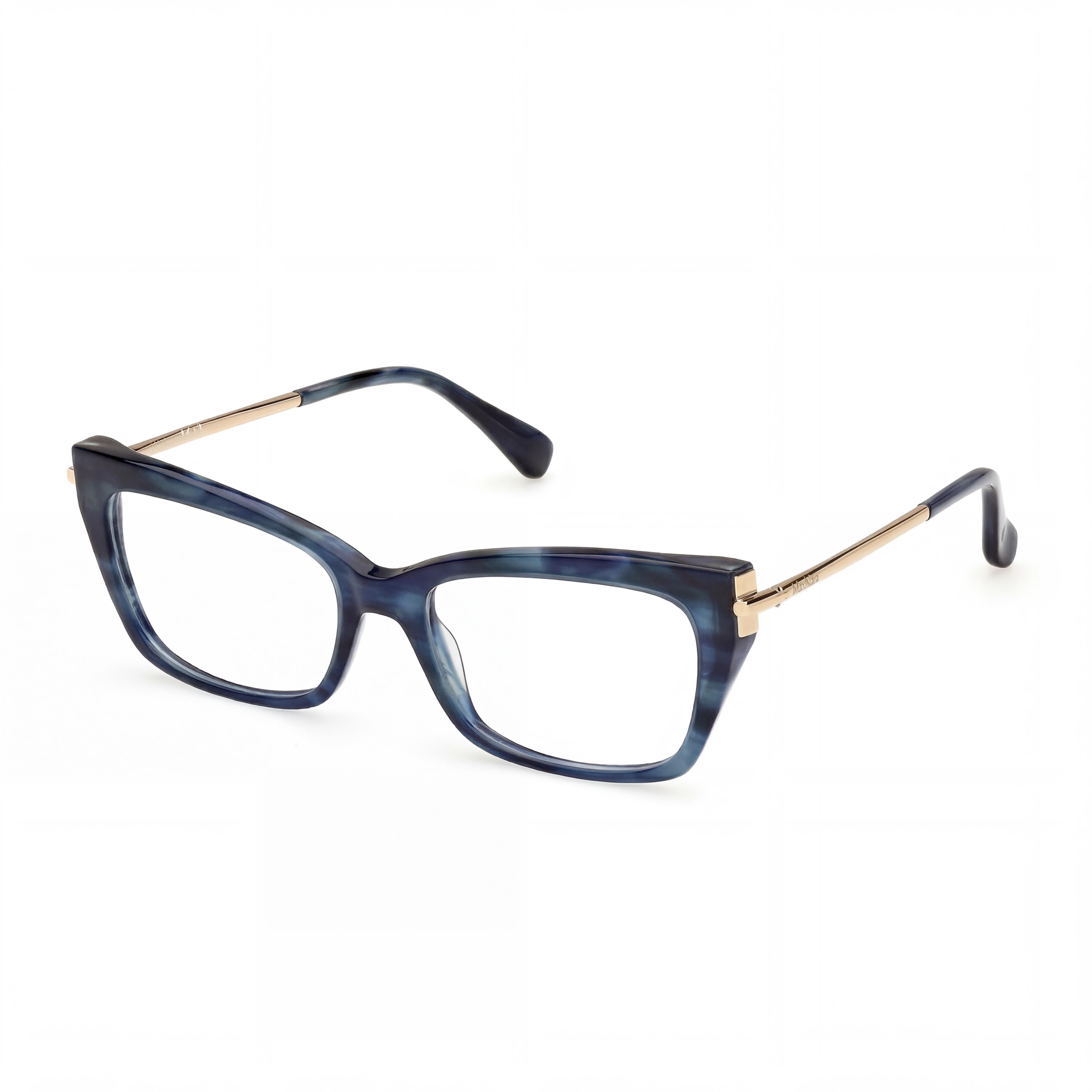 MaxMara Men's Eyewear, Blue Plastic Frame, Multicoloured Polarized Polycarbonate Lenses, 53-17-140, Photo 1
