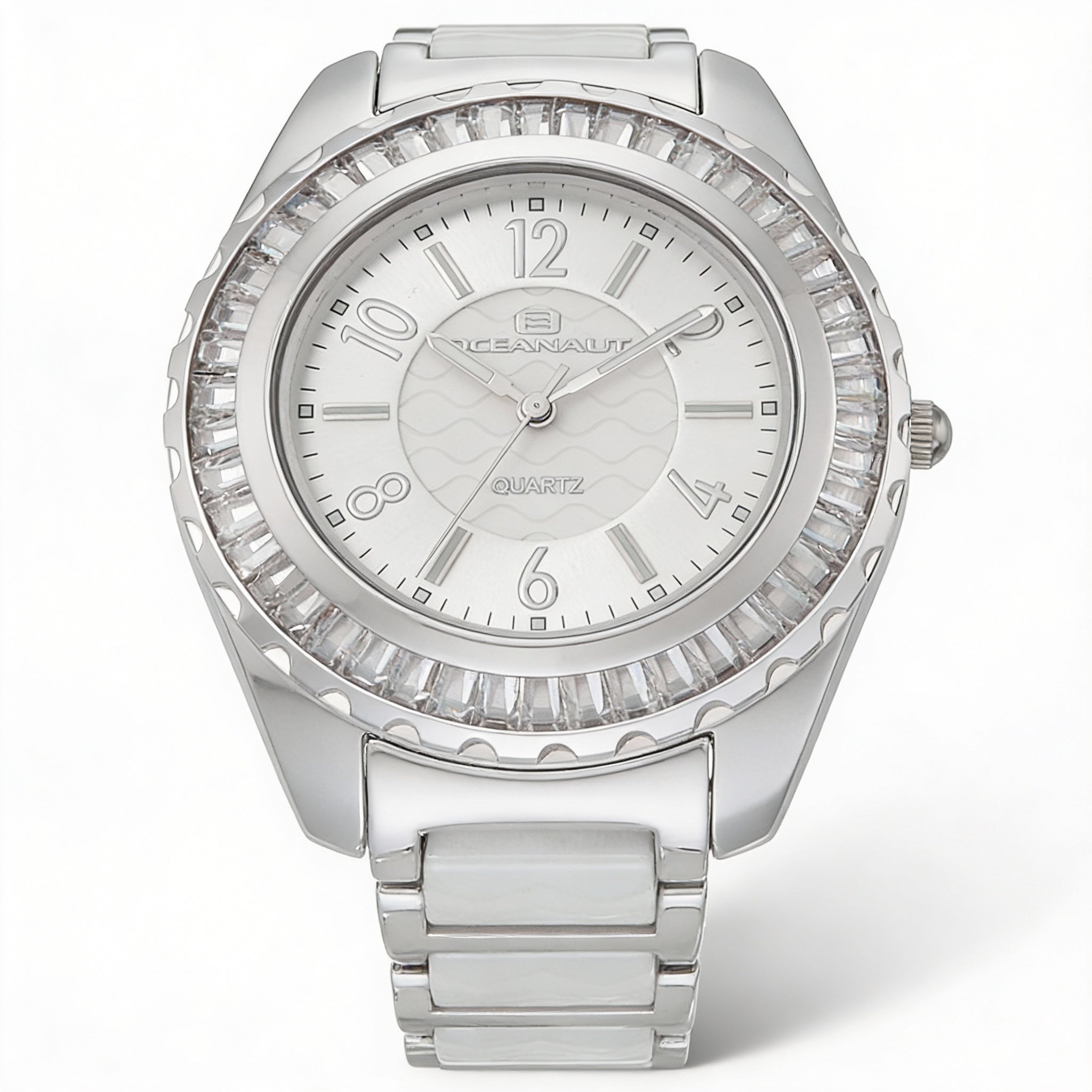 Reloj Oceanaut para mujer con movimiento de cuarzo, esfera plateada, bisel de cristal, resistente al agua hasta 30 m, cristal mineral., Photo 1