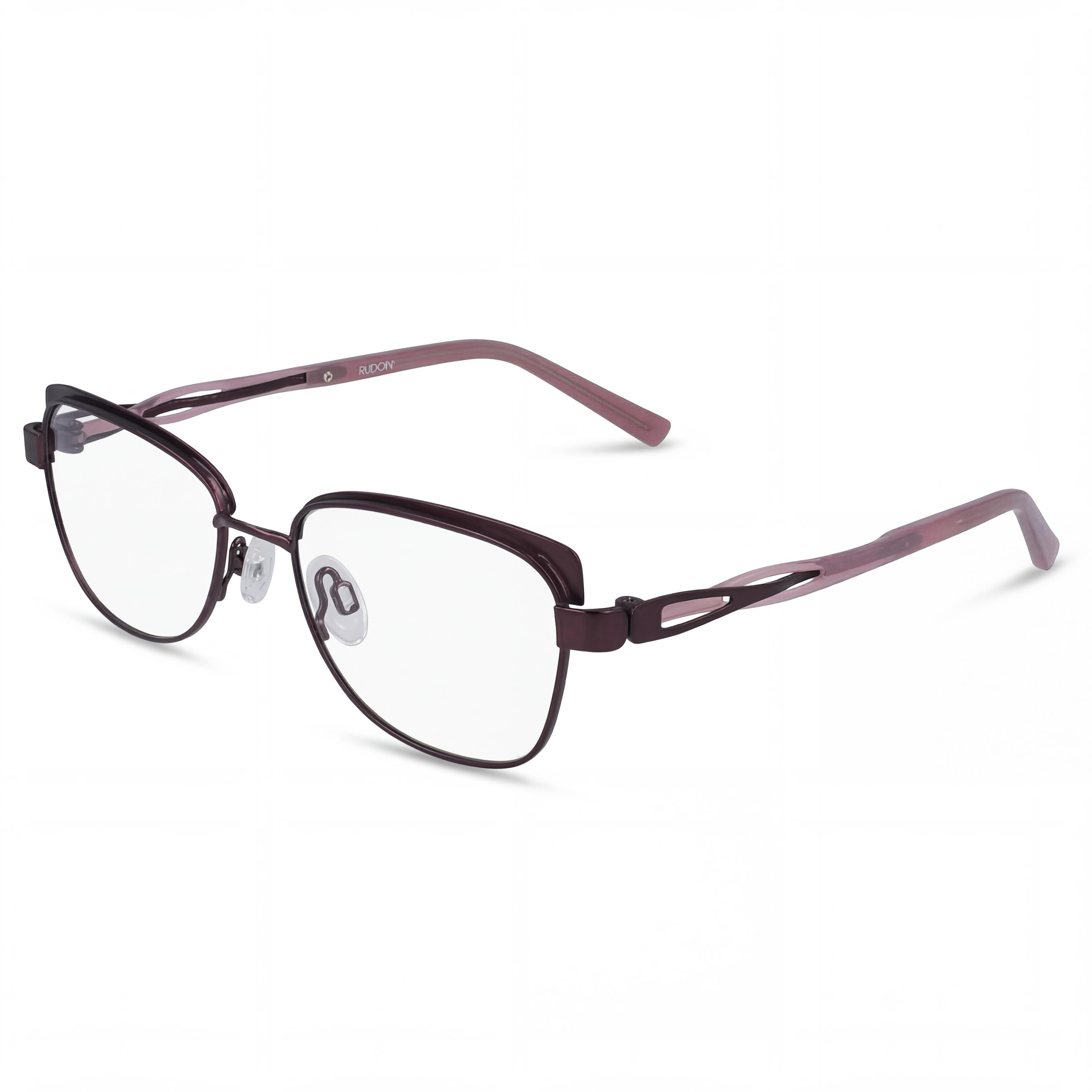 Monturas ópticas graduadas Flexon W3012 para hombre con montura metálica en color ciruela, talla 52-17-140, Photo 1