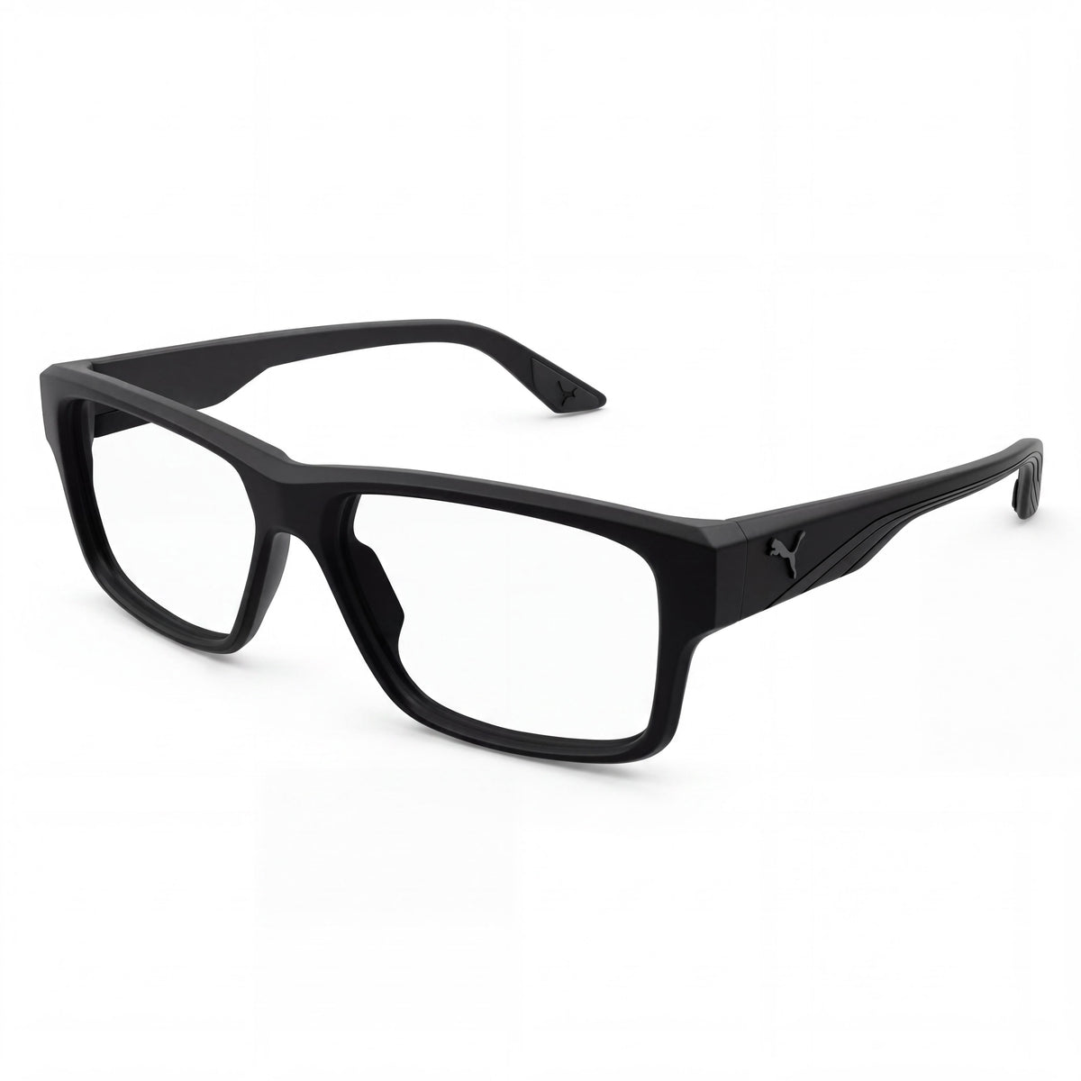 PUMA Pu0446o Unisex Classic Injection Black Transparent Eyeglasses Lens 57mm Bridge 15mm Temples 145mm, Photo 1