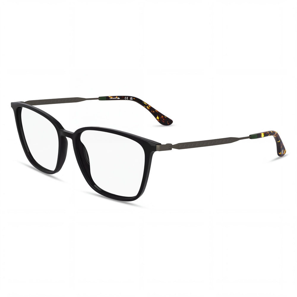 Lacoste L2984 N Gafas oftálmicas casuales para mujer con armazón de plástico en color negro y lentes transparentes, talla 53-15-140
