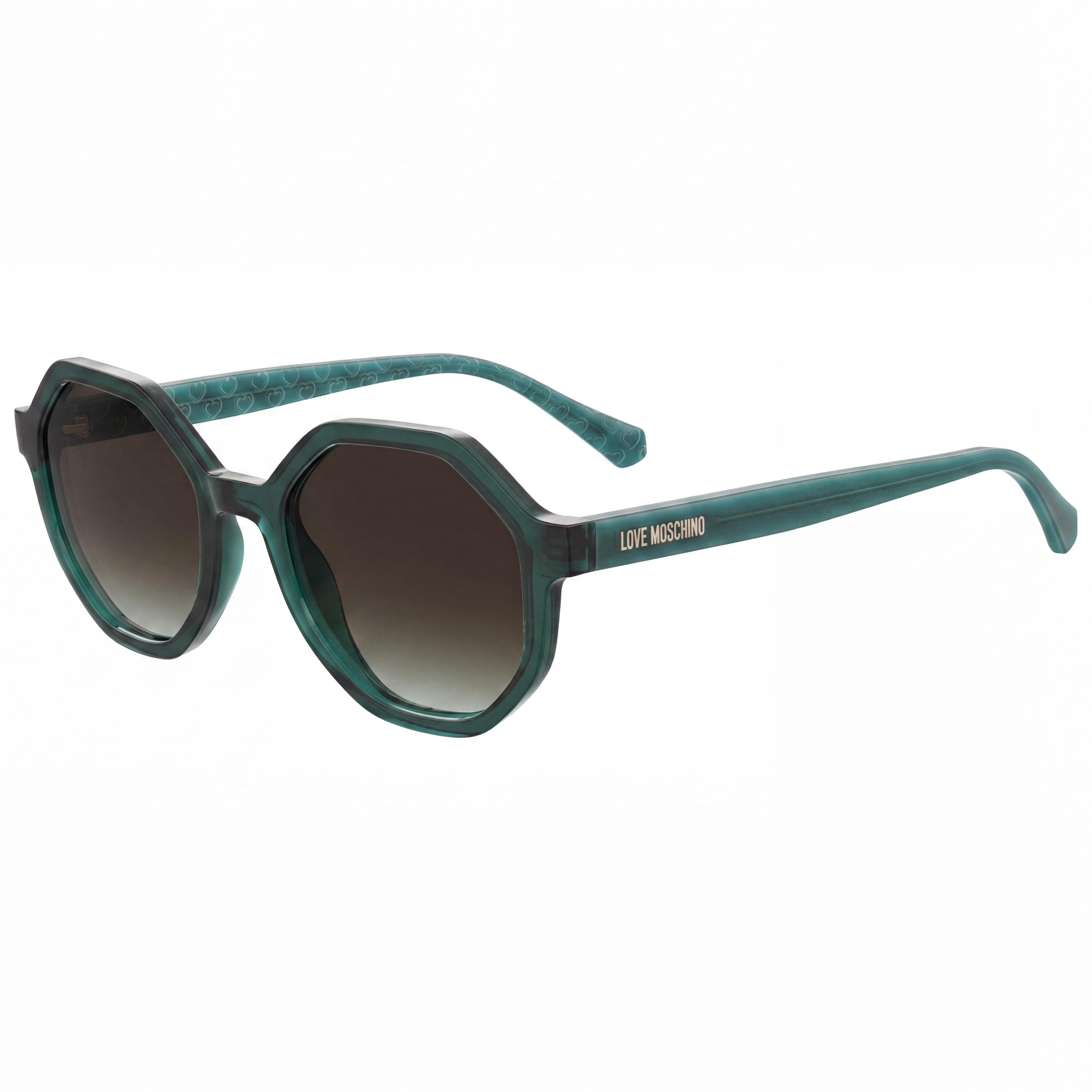 Love Moschino 206683 Casual Women's Verde Cellulose Frame Sunglasses with Brown Shaded Lenses 52mm, Photo 1