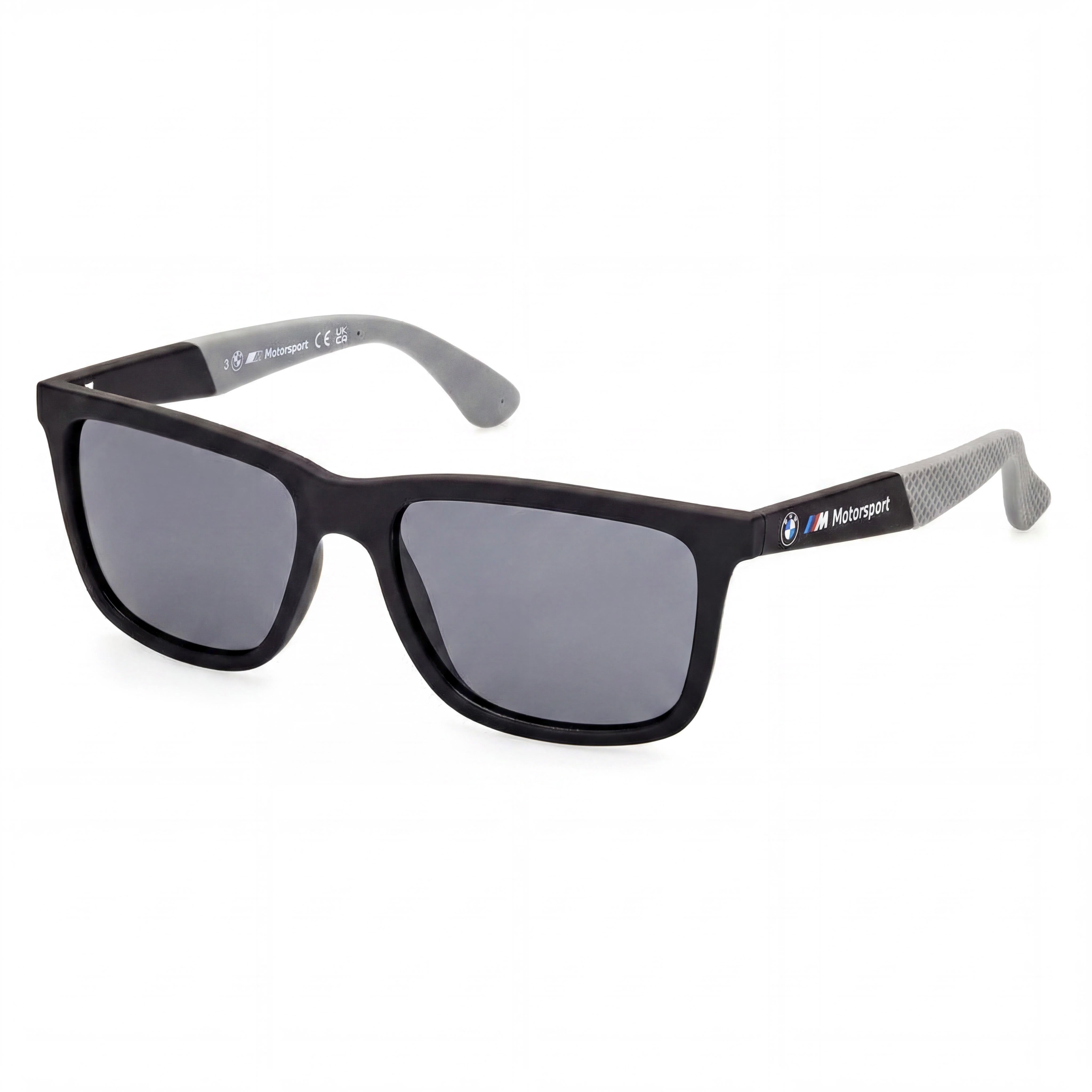 BMW MOTORSPORT Gafas de Sol Inyectadas para Hombre, Negro Mate, Montura Inyectada Gris Humo, Polarizadas Humo, Protección UV, 54mm, Photo 1