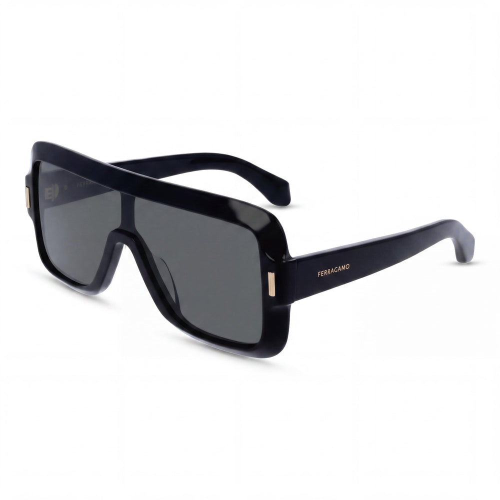 Ferragamo Sf2061se Women's Black Acetate Frame Sunglasses, UV 400 Protection, 55mm Lens