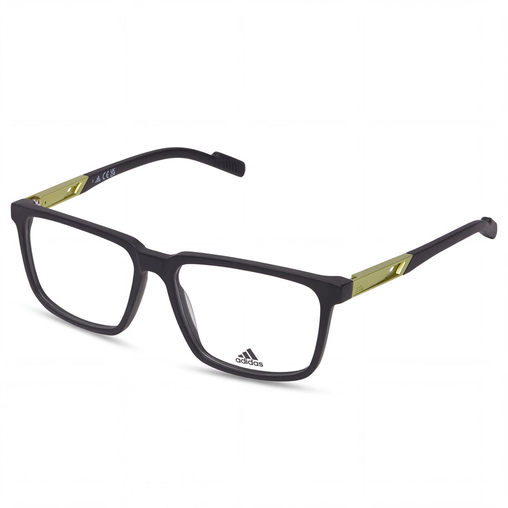 Adidas geometric Matte Black Pantographed Plastic Unisex Eyeglasses 53mm