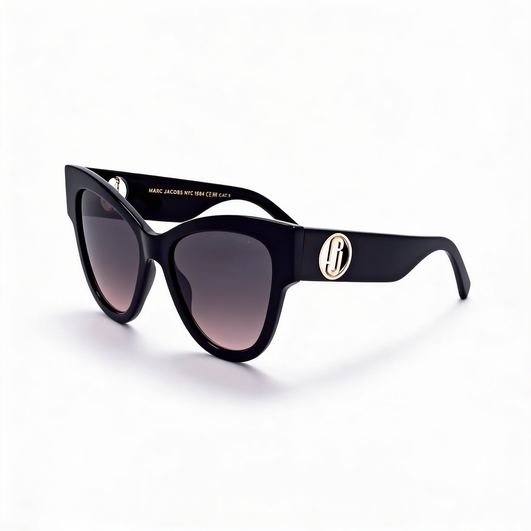 Marc Jacobs Signature Women's Acetate Black Grey Eyeglasses Frames, Lens Width 53mm, Bridge 18mm, Temple 145mm, Photo 1