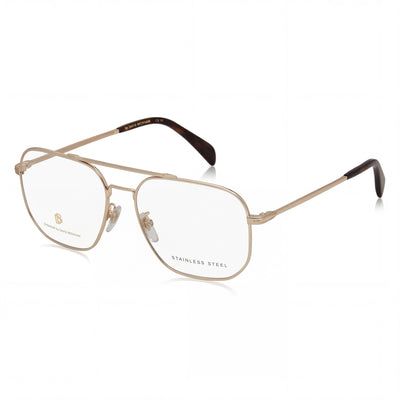 Gafas unisex David Beckham Db 1096 con montura metálica dorada y lentes de policarbonato de 57 mm de ancho.