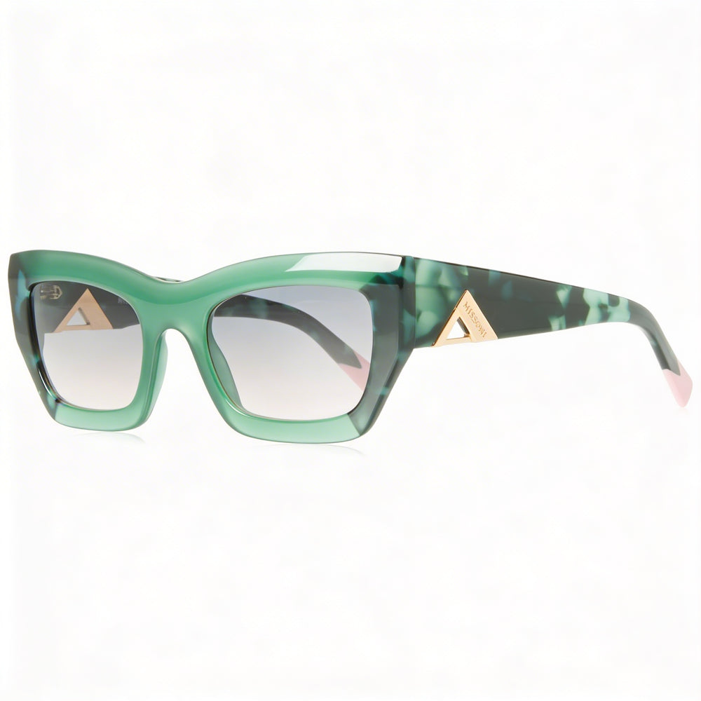 Missoni Seasonal Unisex Acetate Green Pink Havana Frame Green Lens Sunglasses with UV Protection 53mm