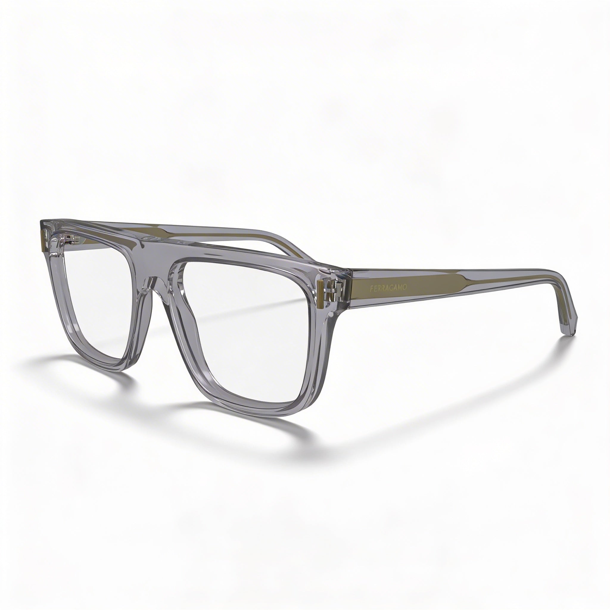 Salvatore Ferragamo Sf2997 Men's Acetate Light Crystal Grey Eyeglasses 55mm, Photo 1