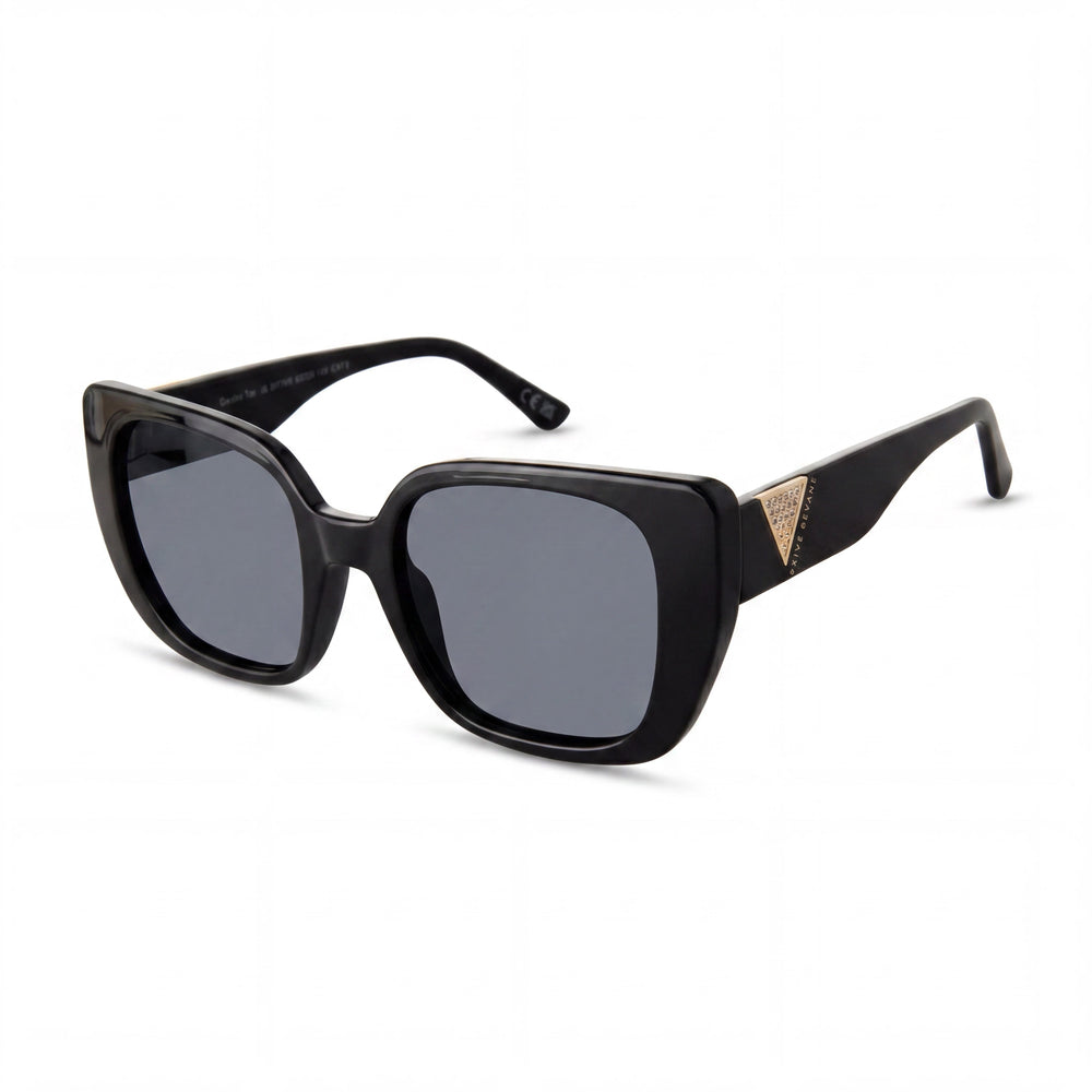 Gafas de sol PRIVÉ REVAUX Double Tap/S unisex, estilo informal, con montura de propionato de celulosa negro y lentes grises con protección UV, 52-20-145