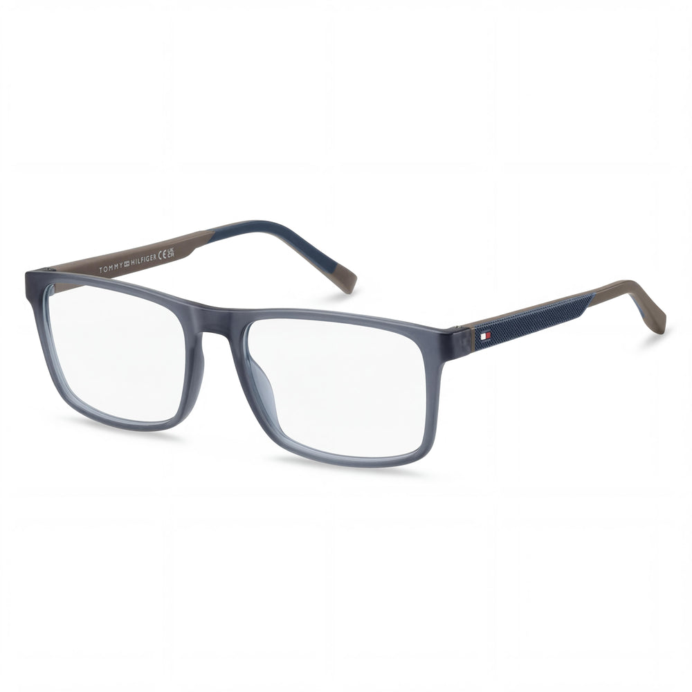 Gafas de sol Tommy Hilfiger Th 2148 para hombre, montura de poliamida azul y marrón, lentes de policarbonato no polarizadas, 55 mm