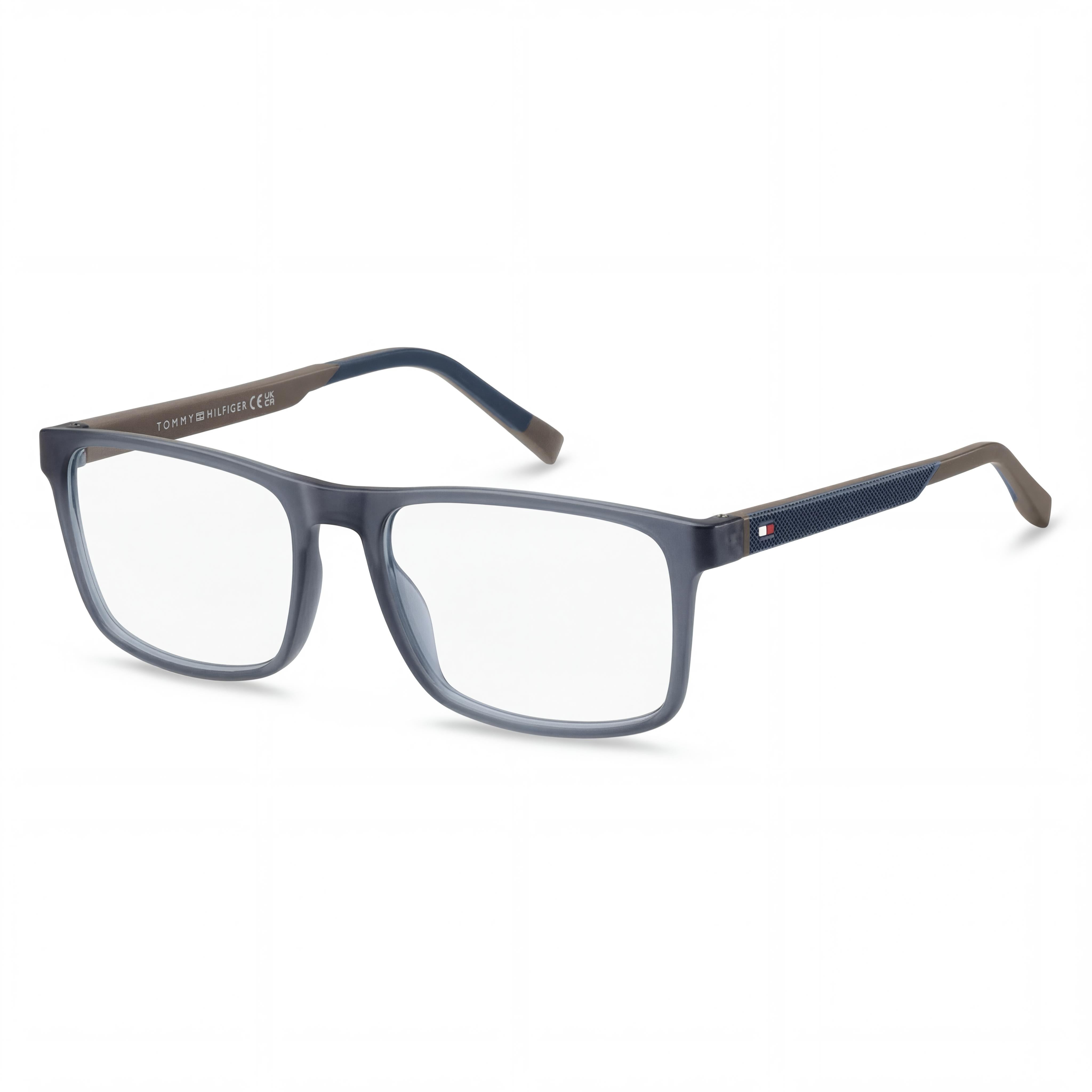 Tommy Hilfiger Th 2148 Men's Blue Brown Polyamide Frame Non-Polarized Polycarbonate Lens Sunglasses 55mm, Photo 1