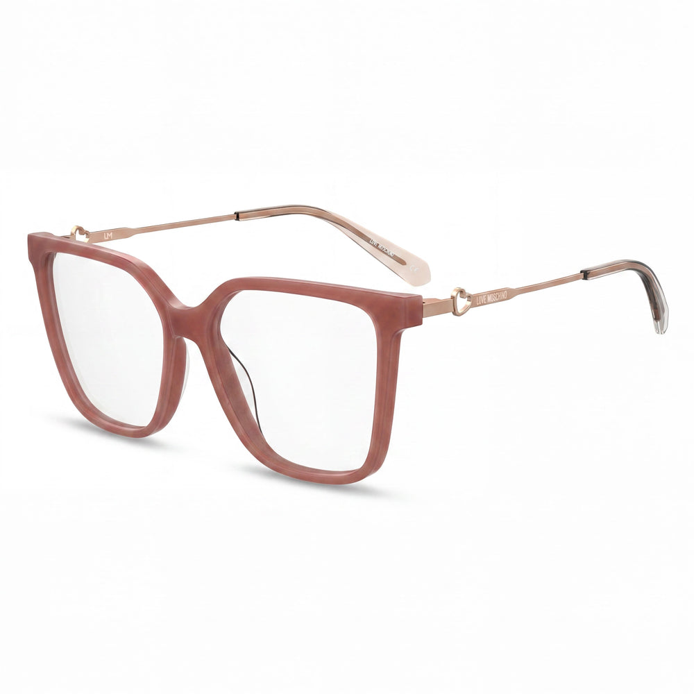 Gafas de sol Love Moschino para mujer, rectangulares/cuadradas, con montura de acetato multicolor y lentes blancas, talla 52-15-140