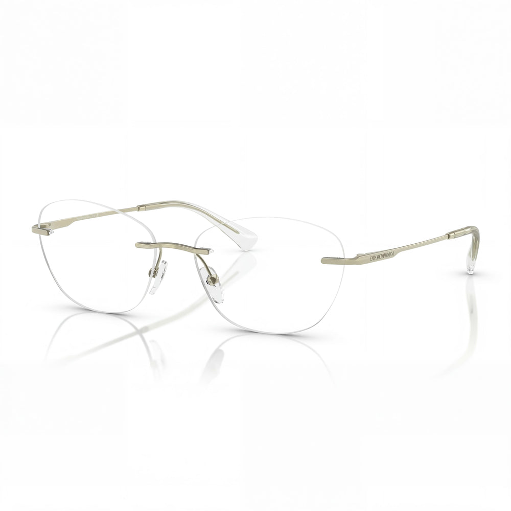 Emporio Armani Ea1167 Women's Metal Frame Eyeglasses with a Shiny Metallic Green Finish 53-16-140mm