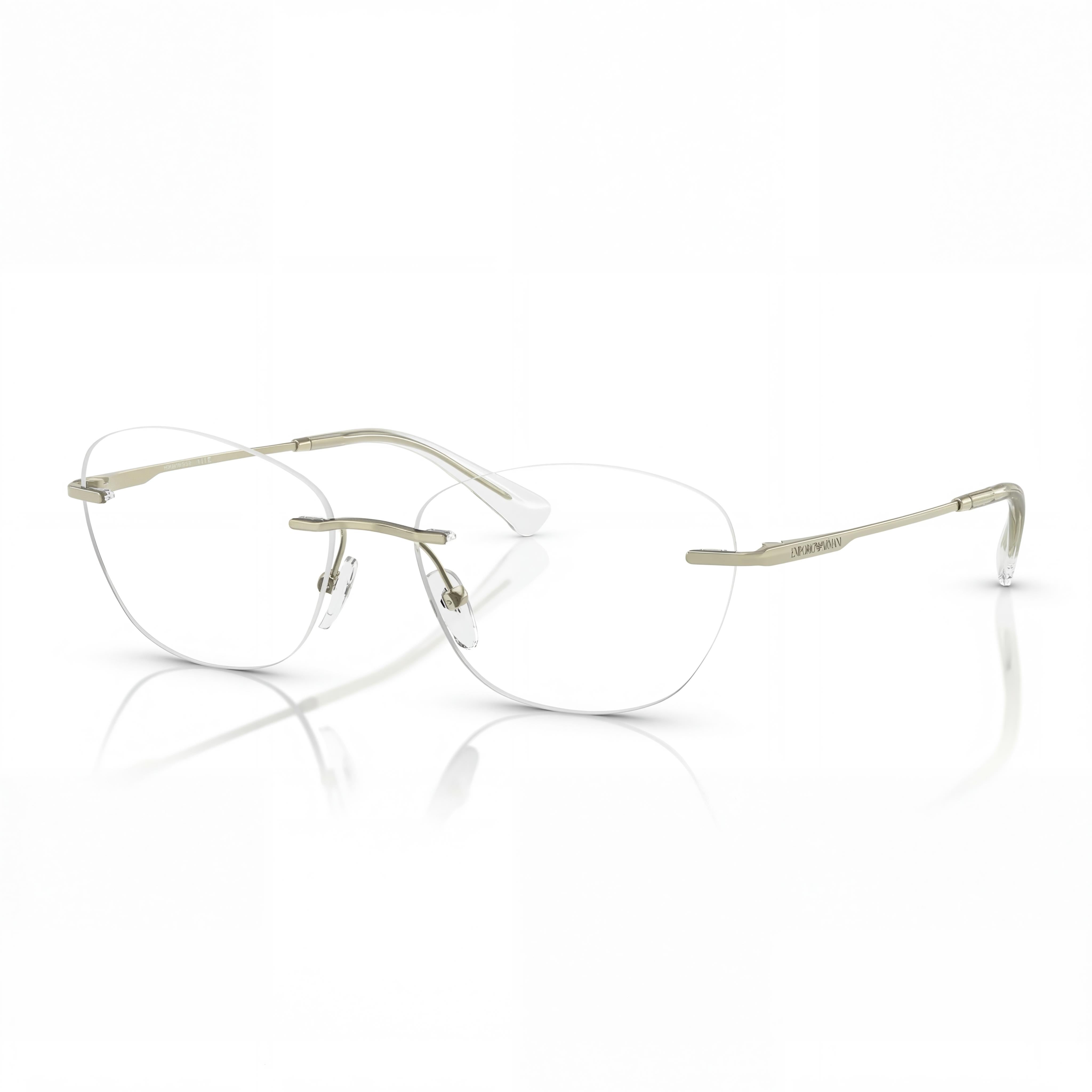 Emporio Armani Ea1167 Women's Metal Frame Eyeglasses with a Shiny Metallic Green Finish 53-16-140mm, Photo 1