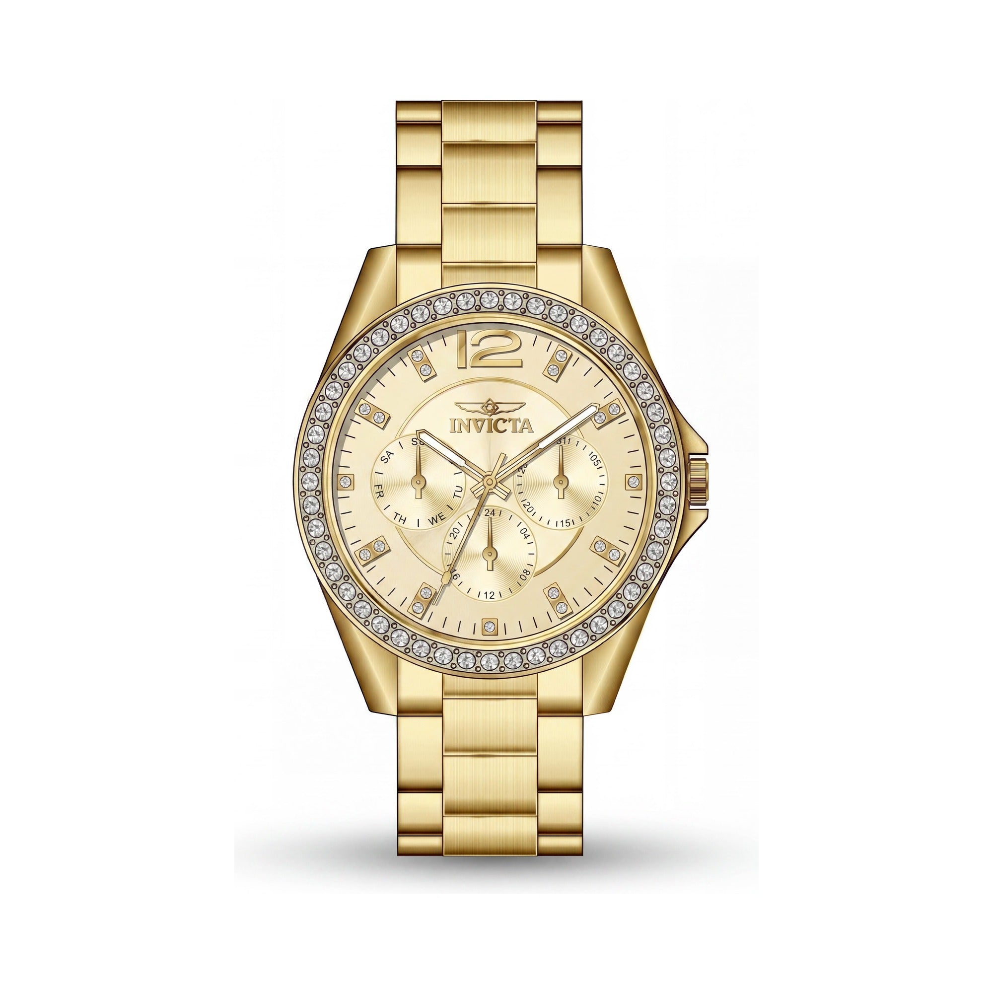 Invicta Angel 50109 Unisex Gold Stainless Steel Chronograph Bracelet 38mm Watch, Photo 1