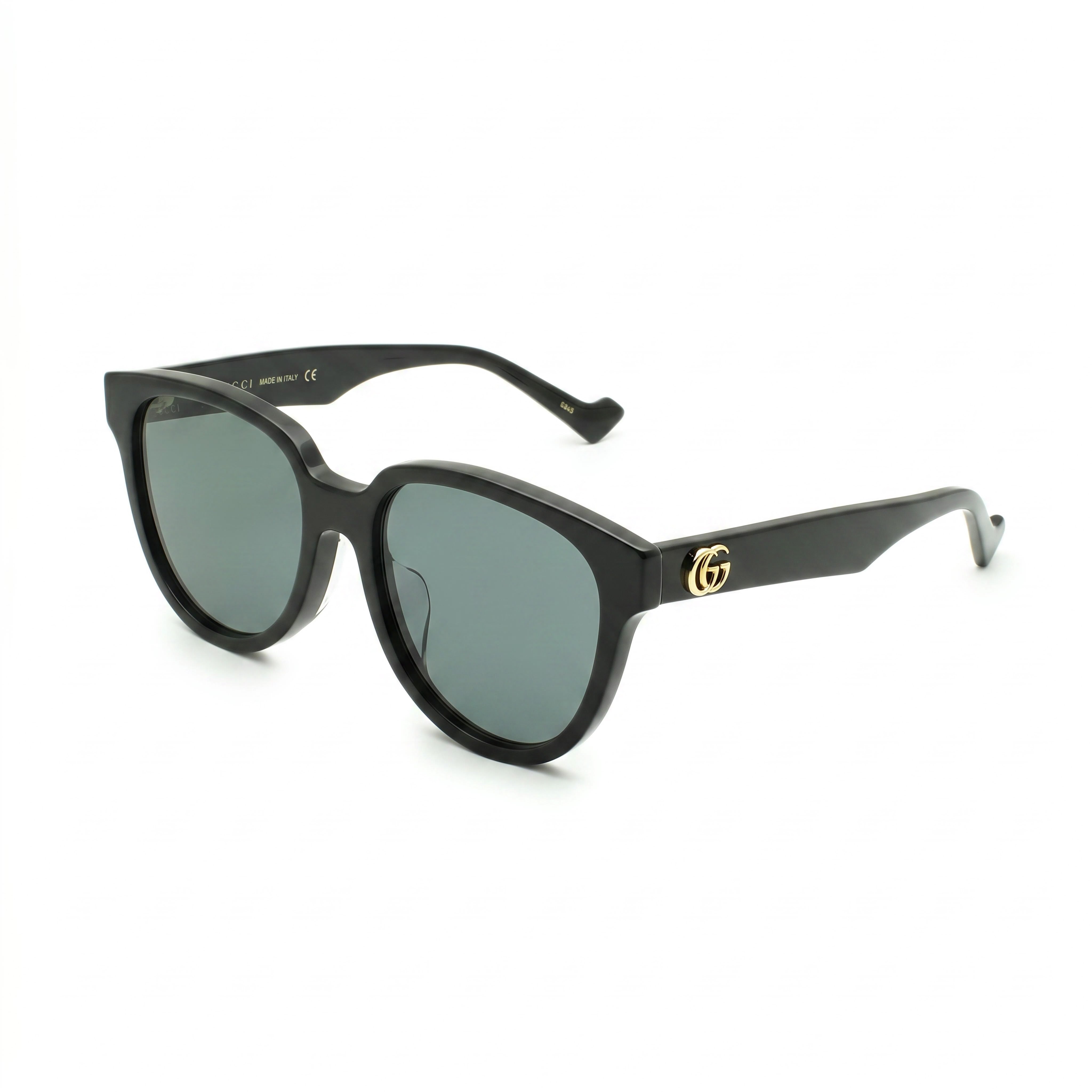 Gucci GG0960SA-002 Women's Cat Eye Plastic Frame Black Grey Non-Polarized UV Protection Sunglasses 55mm, Photo 1