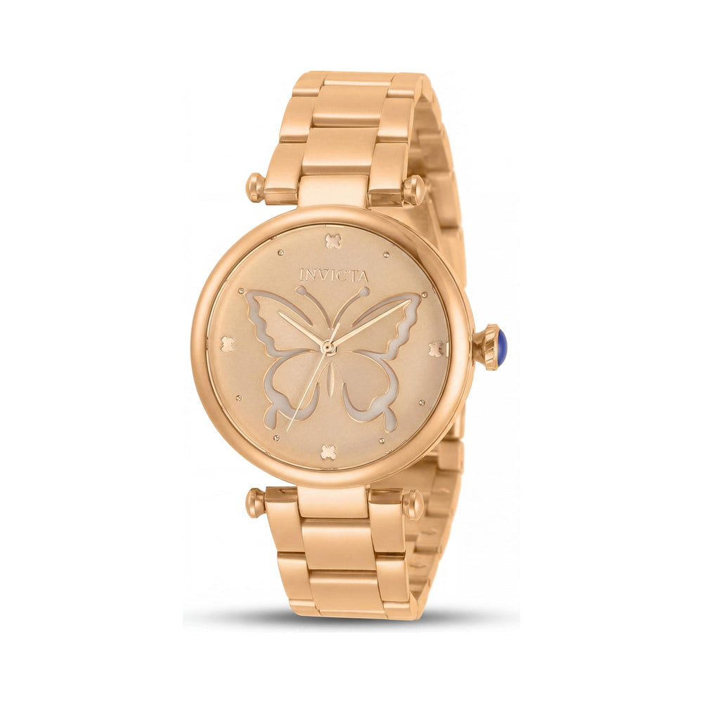 Invicta Wildflower 33234 Women's Rose-Gold Tone Stainless Steel Quartz Bracelet Watch 36mm 10 ATM