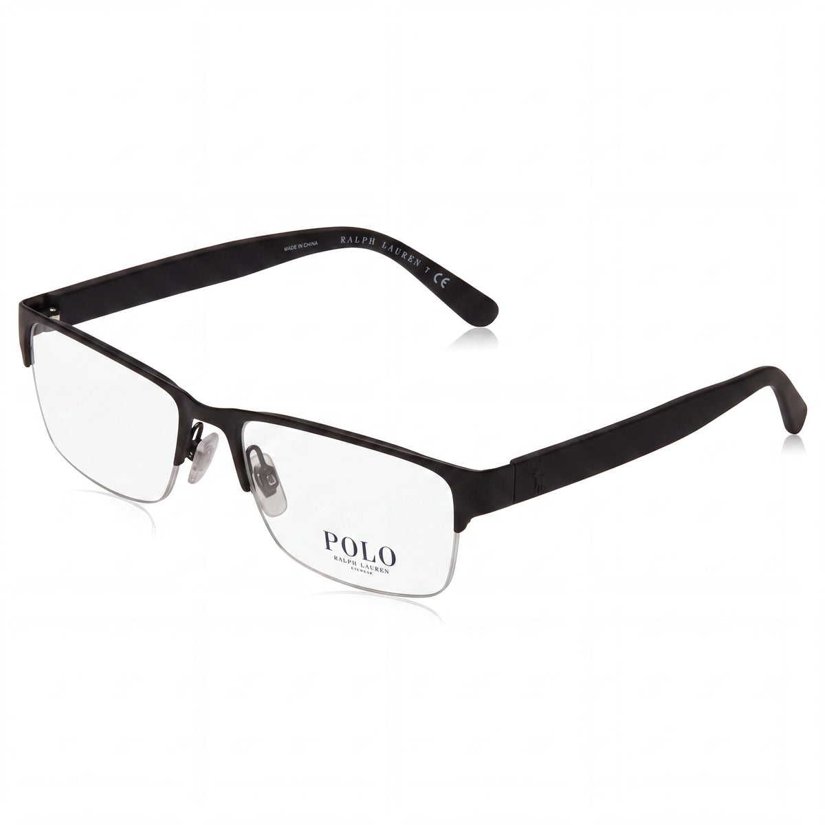 POLO RALPH LAUREN Ph1164 Men's Matte Black Metal Frame Prescription Ready Eyeglasses Lens 56mm Bridge 17mm Temple 145mm, Photo 1