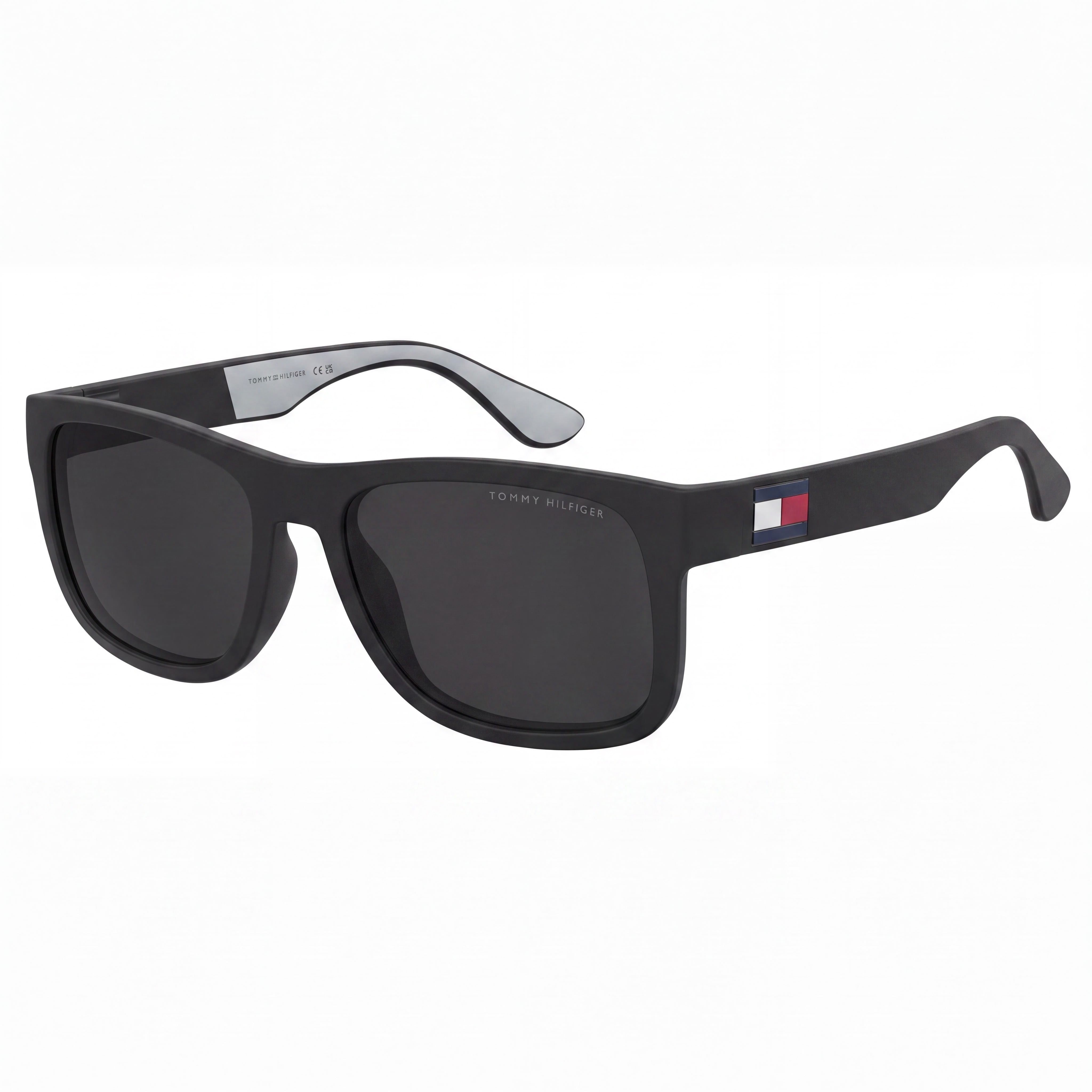 Gafas de sol Tommy Hilfiger Classic para hombre, deportivas, de acetato negro y gris, 100 % protección UV, no polarizadas, 56 mm, Photo 1