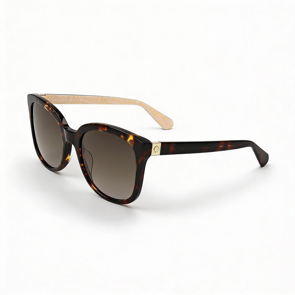 Gafas de sol cuadradas de acetato Havana no polarizadas con protección UV para mujer Kate Spade New York 53 mm