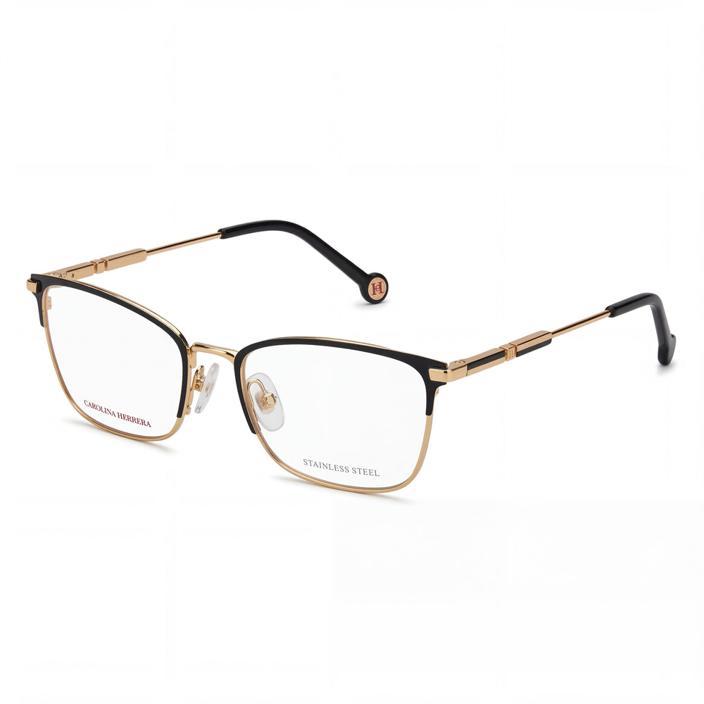 Carolina Herrera Modern Women's Stainless Steel Eyewear, Non-Polarised Lenses, Gold Black, 54mm