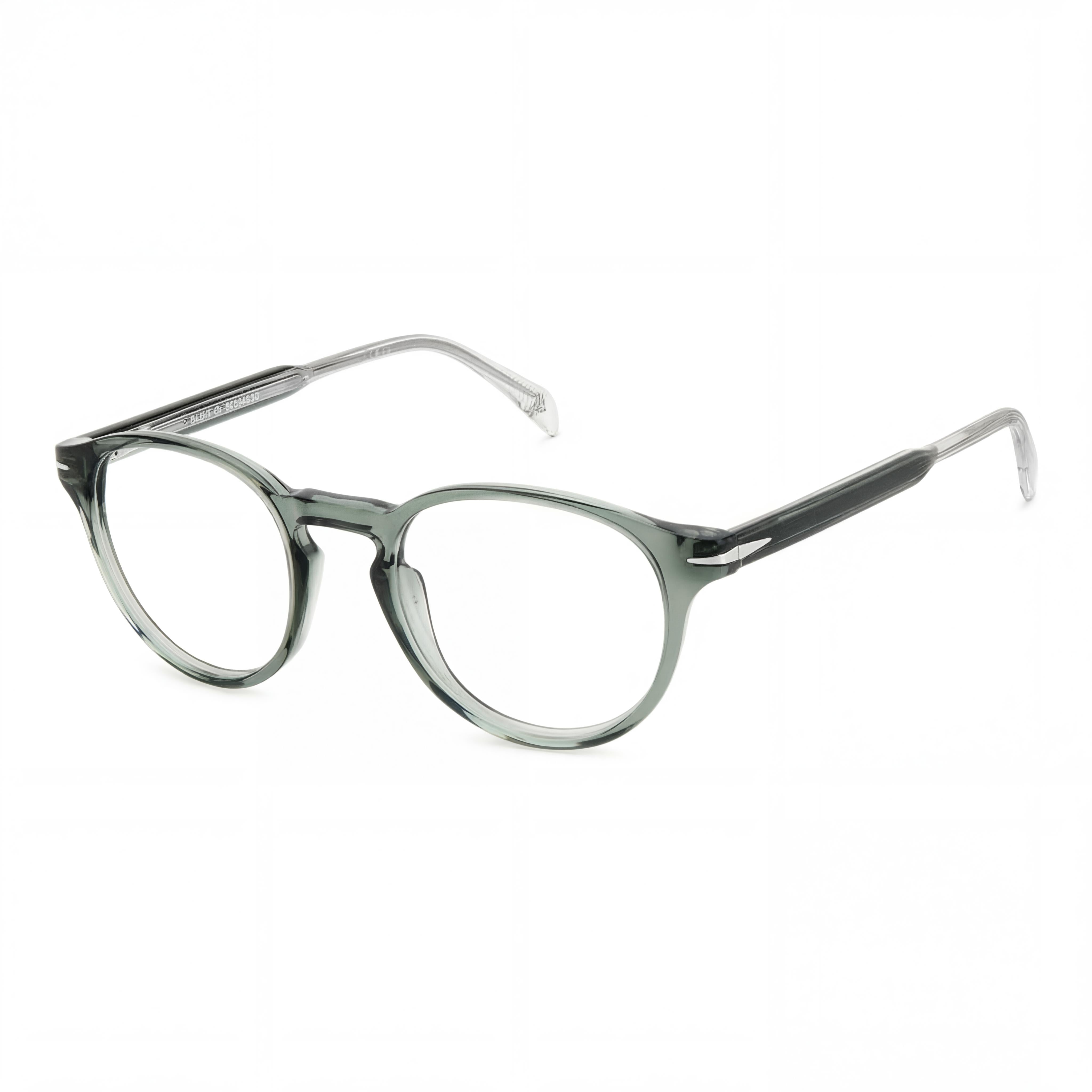 David Beckham Casual Men's Green Acetate Full Rim Eyeglasses with Polycarbonate Non-polarised Lenses 48mm, Photo 1