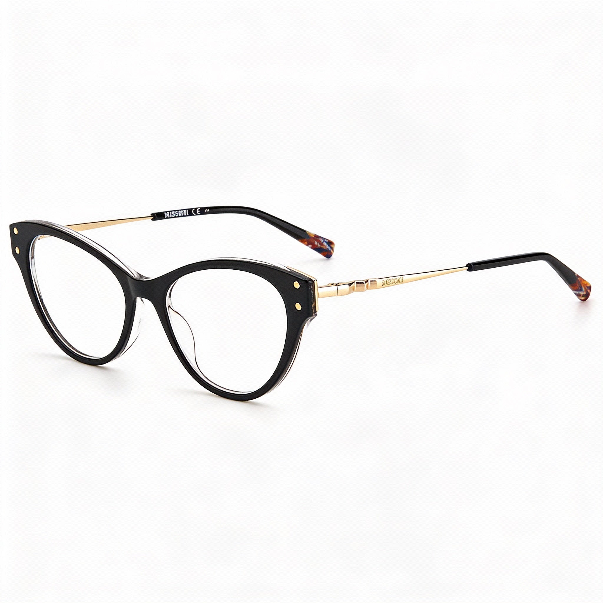 Gafas de sol modernas Missoni para mujer, montura de poliamida negra, lentes de policarbonato negras, 52 mm, Photo 1