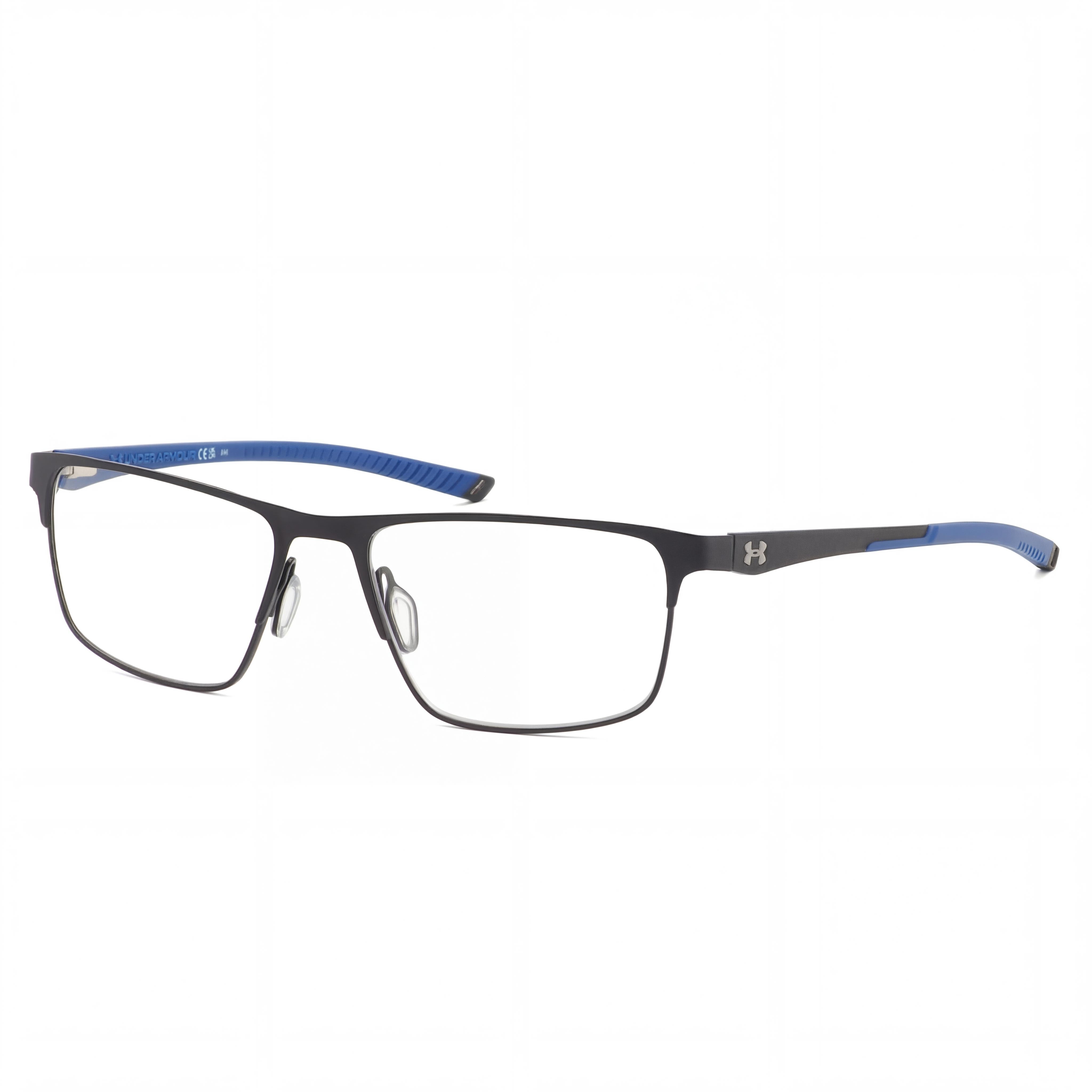 Gafas de sol informales Under Armour para hombre, de acero aleado azul negro mate, sin polarizar, 56 mm, Photo 1