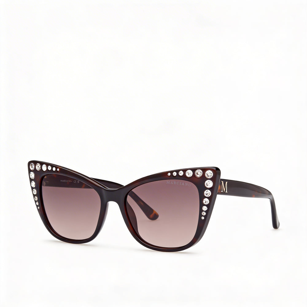 GUESS by Marciano Gm00000 Unisex Injected Dark Havana Frame Non-Polarized Lens Eyewear 54-17-145