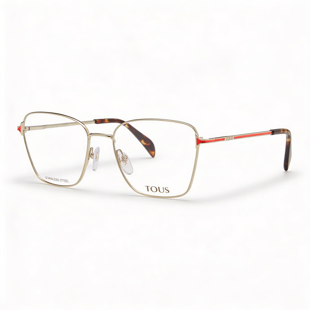 Tous Classic Women's Metal Frame Eyeglasses Light Gold With Coloured Parts 53-17-135