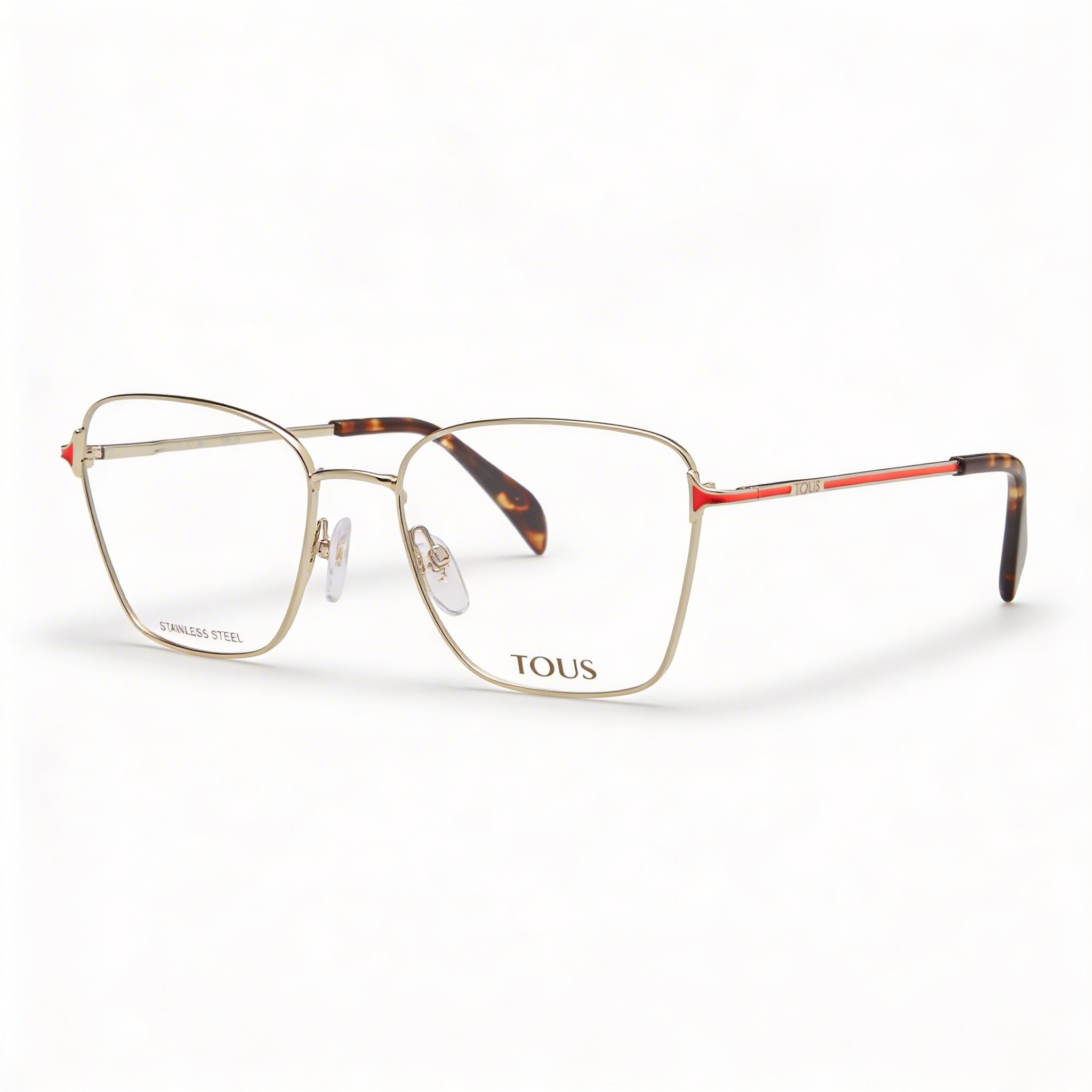 Tous Classic Women's Metal Frame Eyeglasses Light Gold With Coloured Parts 53-17-135, Photo 1