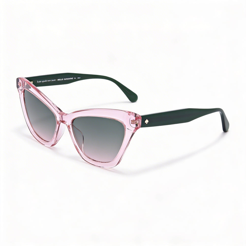 kate spade new york Gafas de sol sostenibles para mujer ECO ACETATE de color rosa con protección UV, lentes verdes rosas, 54 mm