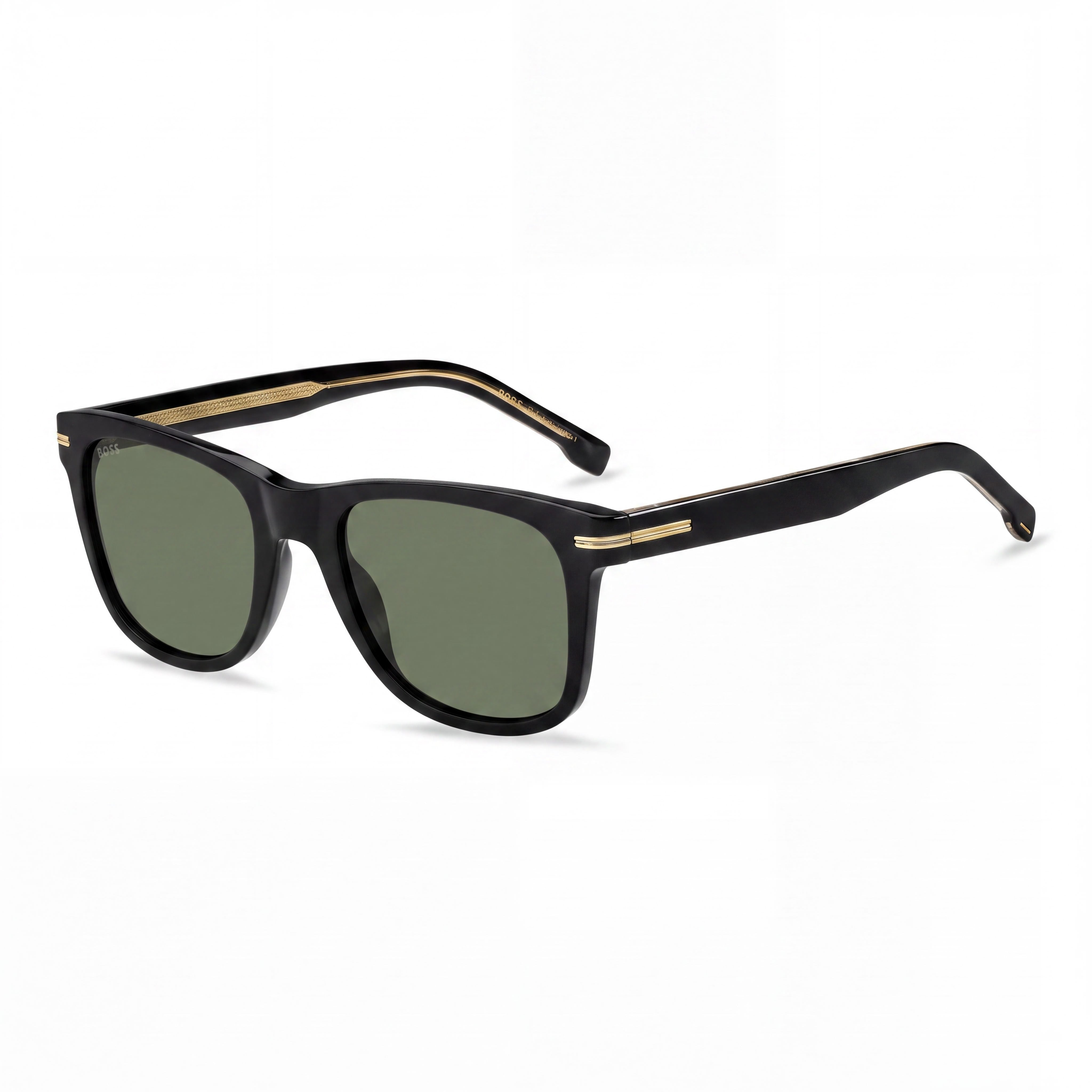 Gafas de sol rectangulares Hugo Boss Classic para mujer, negras, de plástico ecológico, con protección UV, sin polarizar, 52 mm, Photo 1