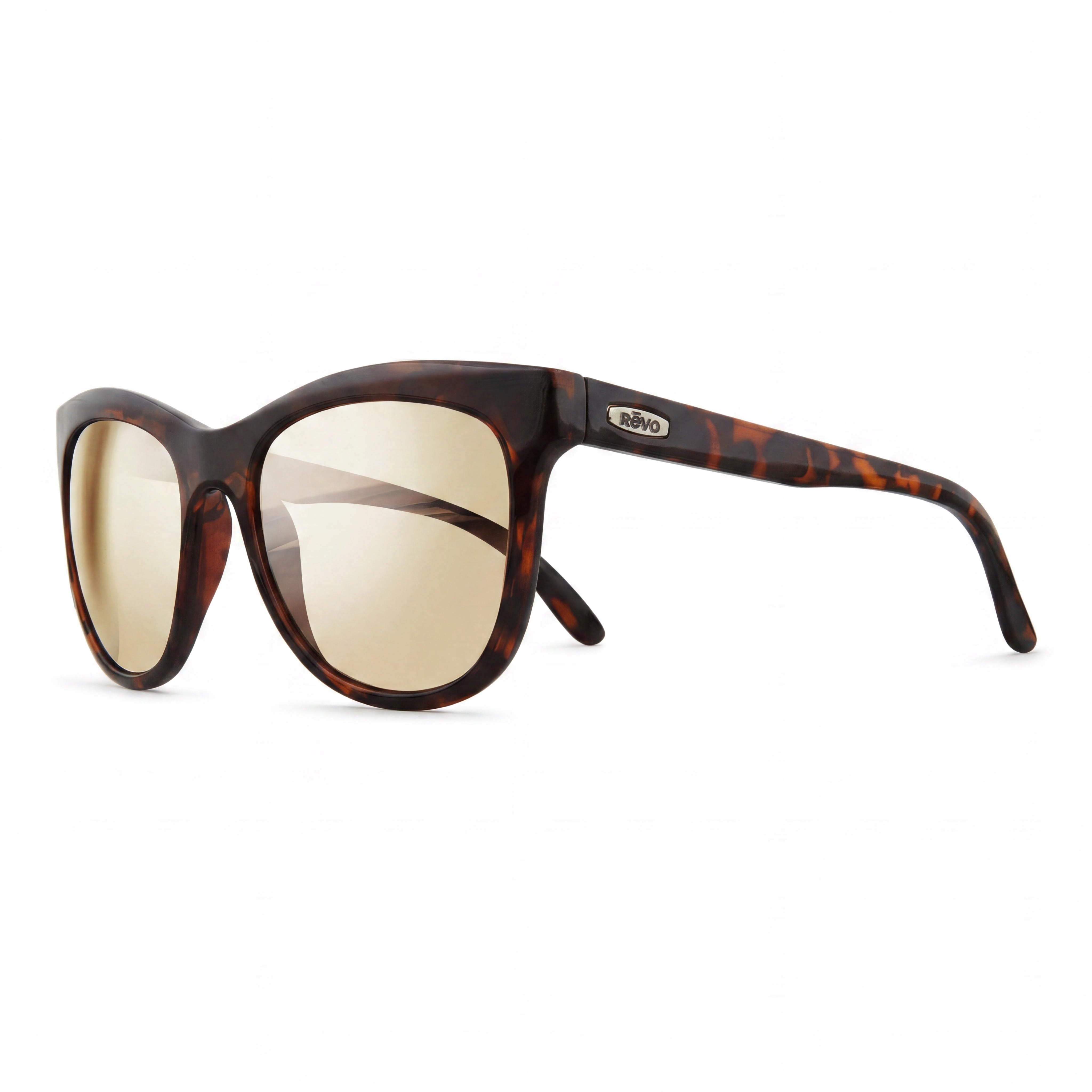 Revo Re 1069 Leigh Cat Eye Women's Polarized UV Sunglasses Tortoise Frame Champagne Lens 52mm, Photo 1