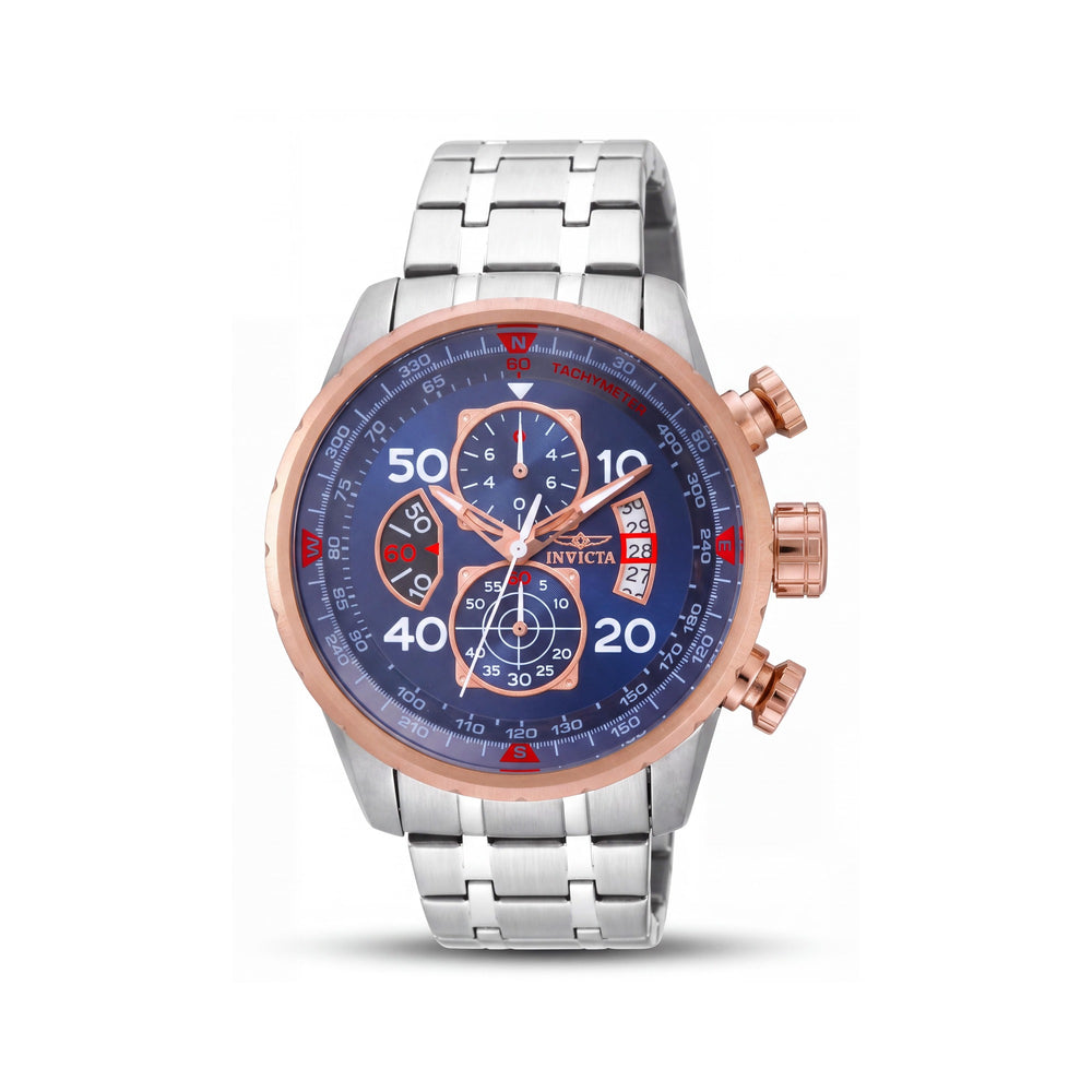 Invicta 17203 Men's Rose Gold Stainless Steel Two-Tone Japanese Quartz Watch with Stainless Steel Bracelet 48mm