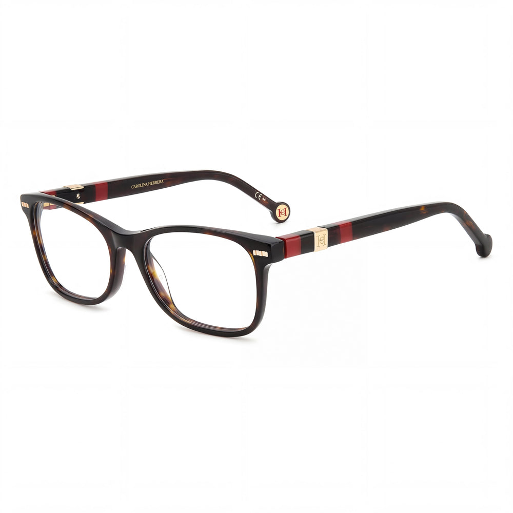 Carolina Herrera Modern Women's Sunglasses featuring an Acetate Frame in Havana Red, with 54mm Lens Width