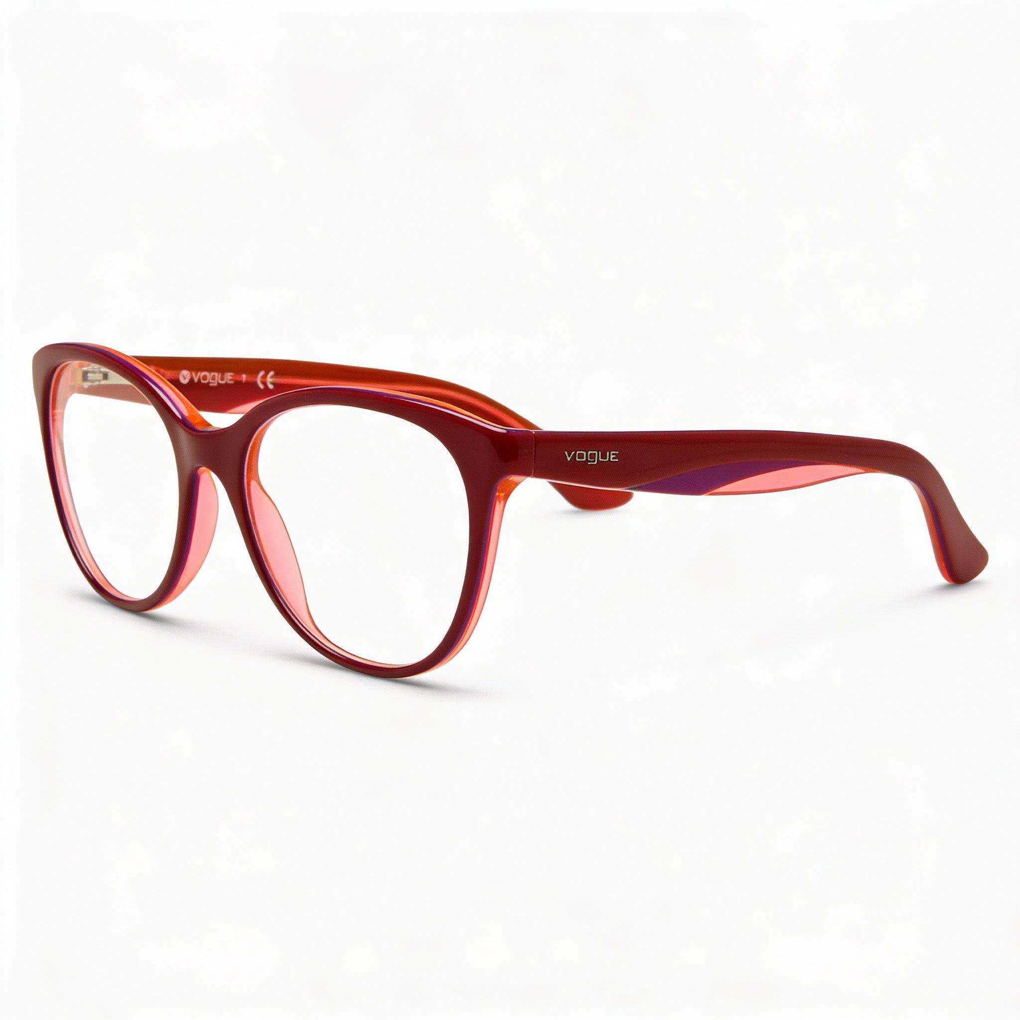 Vogue Eyewear Vo 2962 Unisex Plastic Eyeglasses with Iridium Lenses Fuchsia Violet Pink 51mm, Photo 1