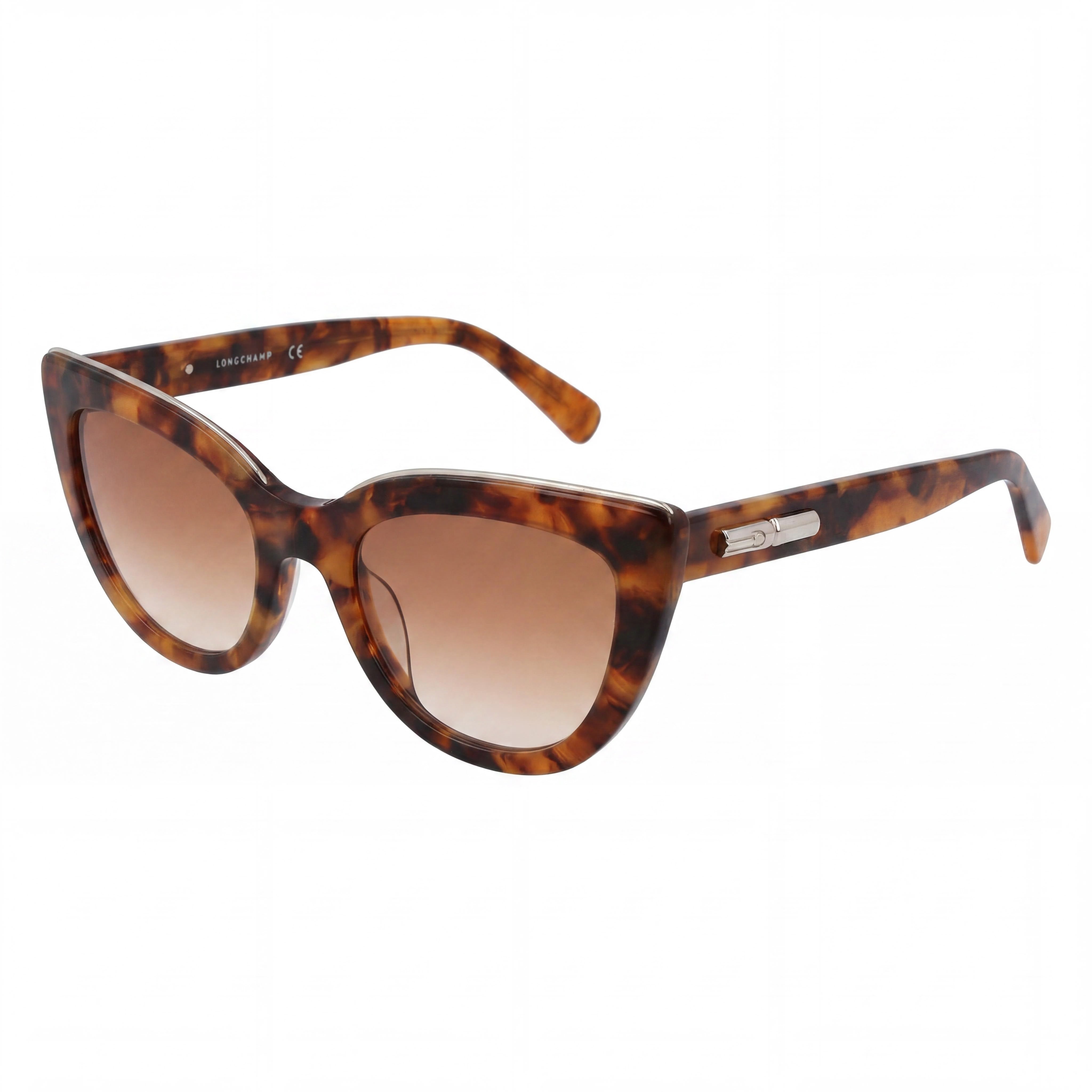 Gafas de sol Longchamp Classic para mujer, estilo vintage, color habana, titanio, degradado marrón claro, protección UV, 51 mm, Photo 1