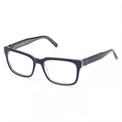 Guess Modern GU 50084 092 Women's Blue Plastic Frame Eyeglasses with Clear Polycarbonate Lenses, 54-17-150