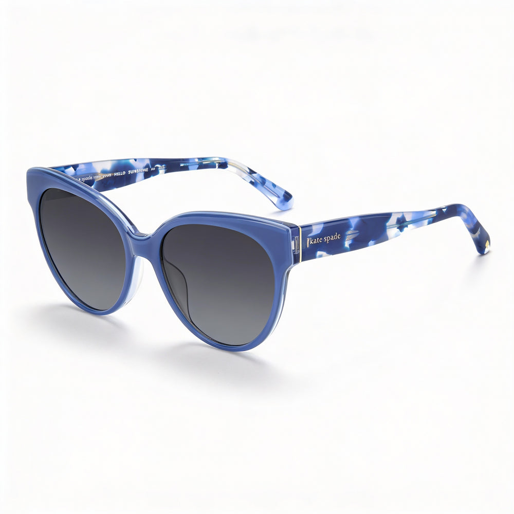 Kate Spade New York Aubriella/G/S Women’s 55mm Acetate Blue Grey Non-Polarized Gray Shaded Sunglasses