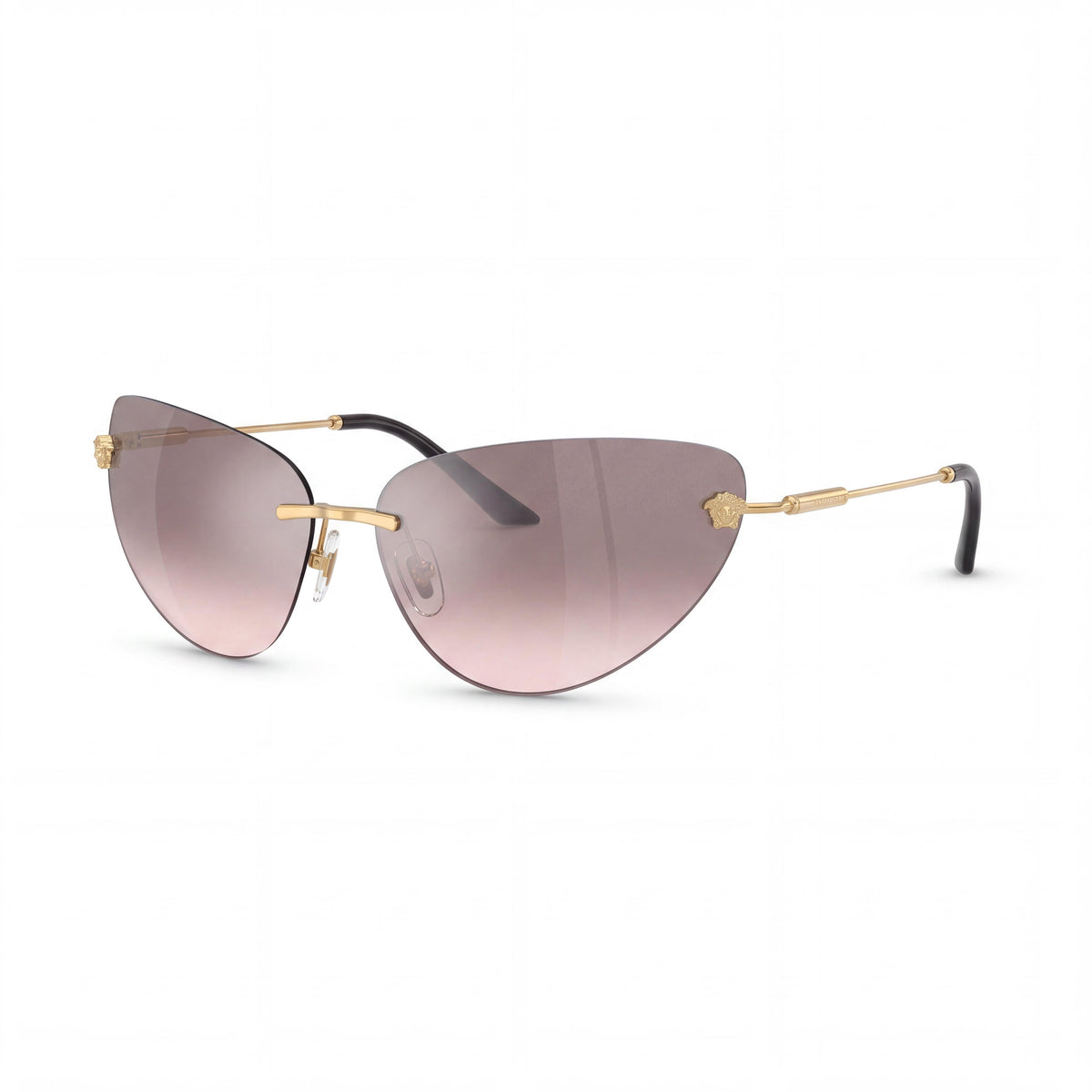 Gafas de sol unisex Versace VE2281 ojo de gato, de metal dorado, montura completa, con espejo marrón, protección UV plateada, 64mm, Photo 1