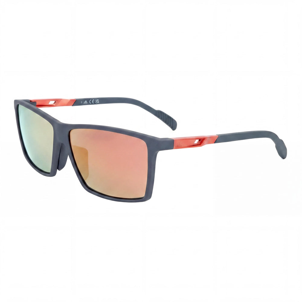 Adidas Modern Men's Grey Injected Frame Brown Mirror Lens Sunglasses 60mm