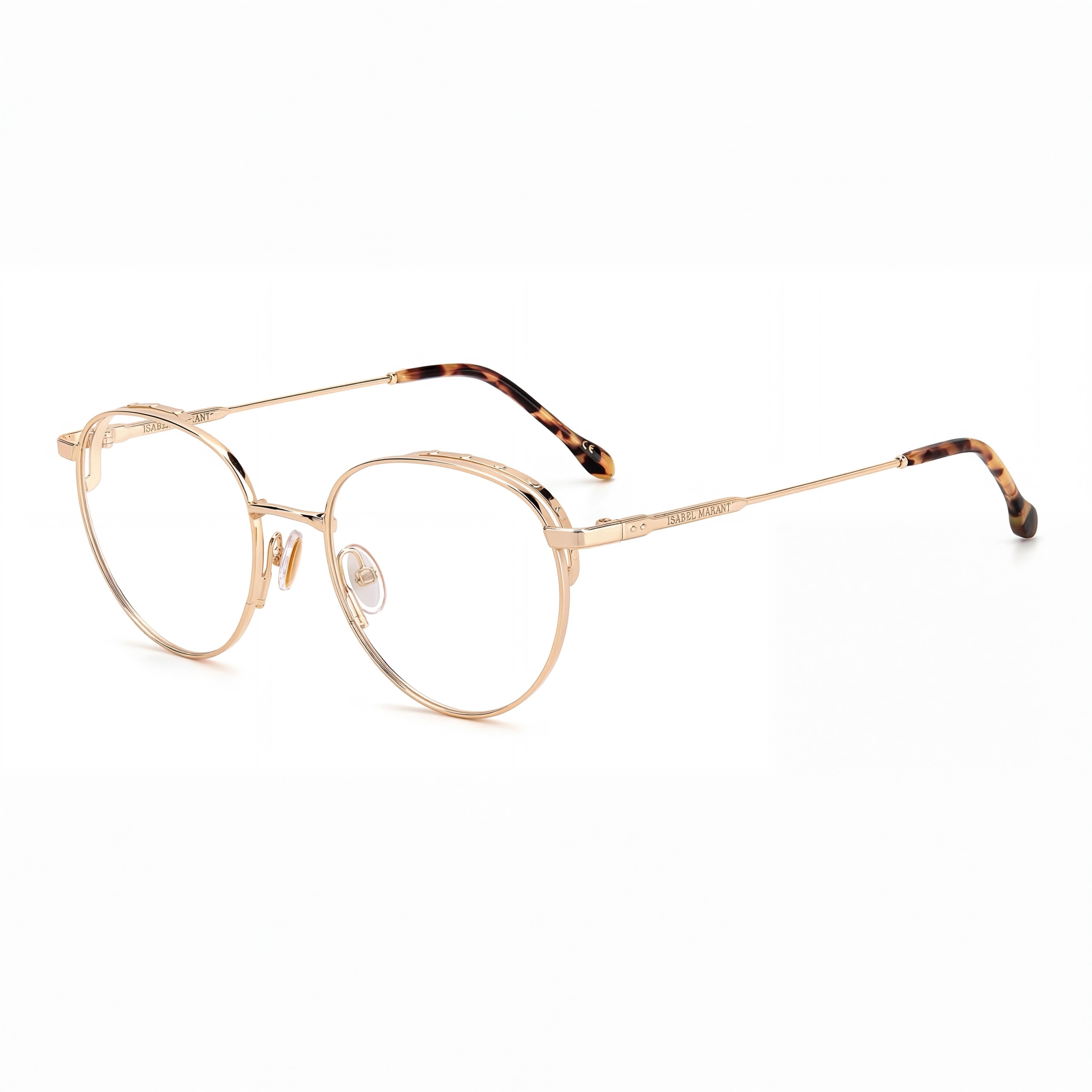 Gafas de Sol Modernas Isabel Marant para Mujer con Montura de Acero Aleado Oro Rosa y Lentes de Policarbonato, Ancho de Lente de 52mm, Photo 1