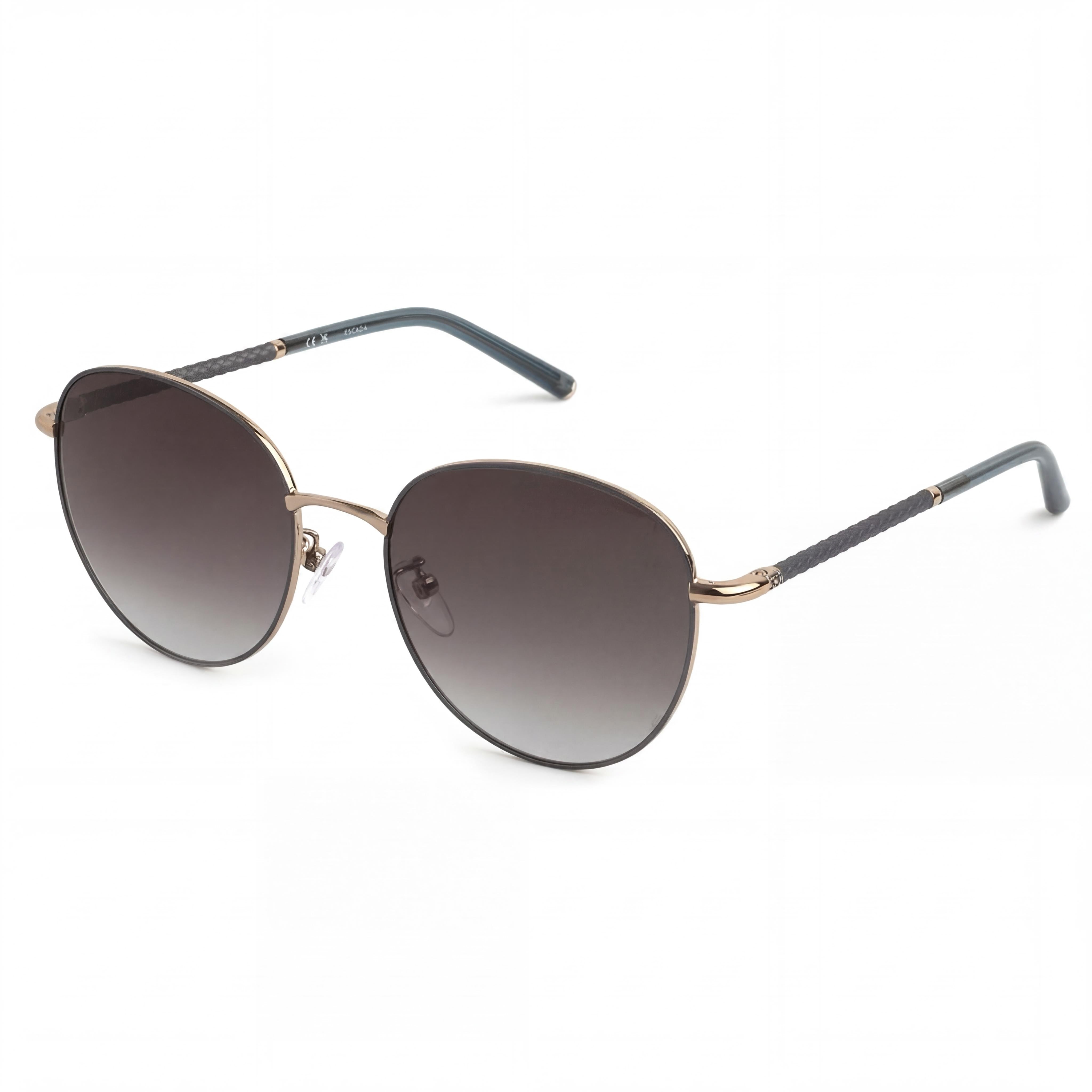 Escada SESE66 Women's Shiny Camel Stainless Steel Non-Polarized Smoke Gradient Lens Sunglasses 56-19-140, Photo 1
