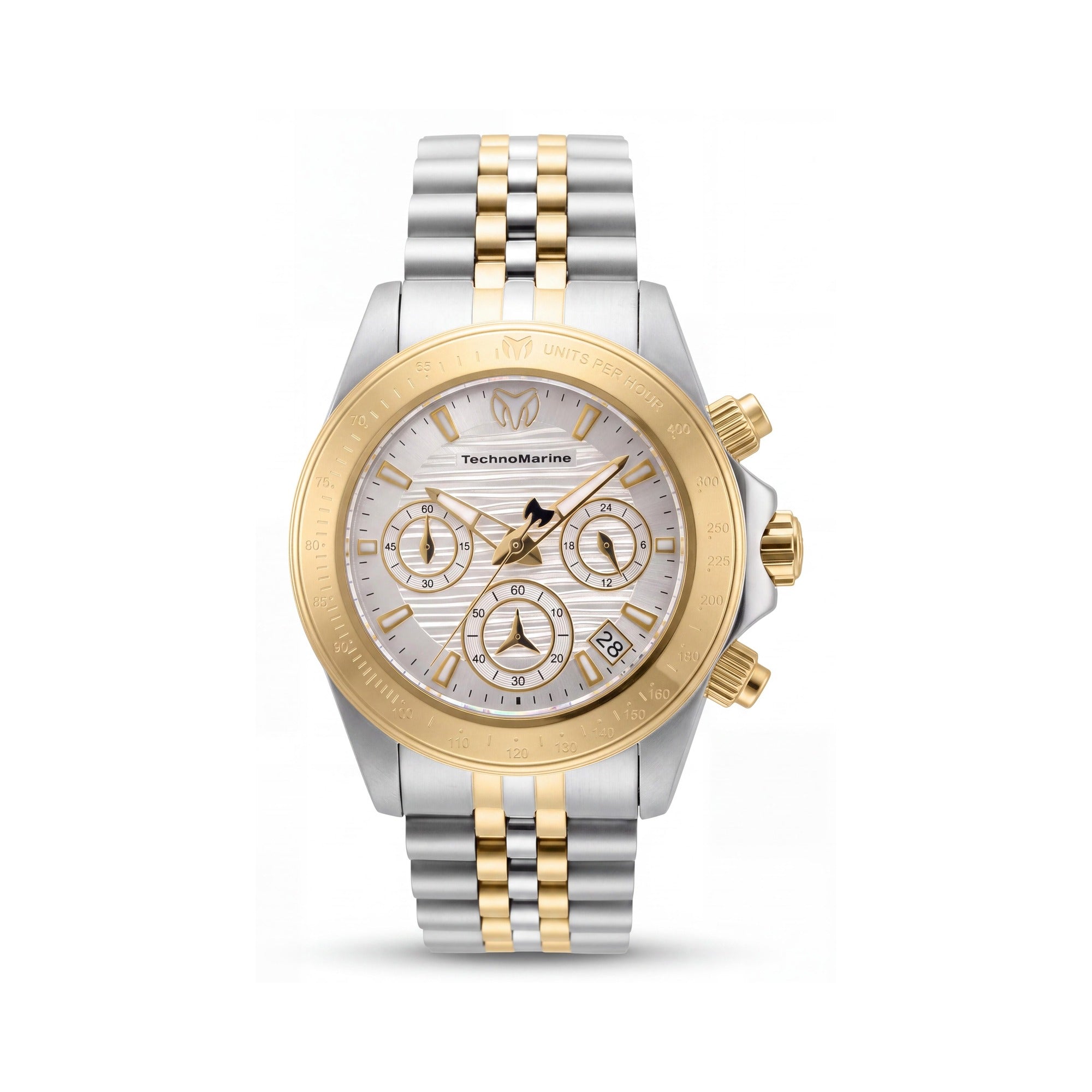 Reloj TechnoMarine Manta para mujer, cronógrafo, tono dorado, cristal de zafiro, cuarzo, 38 mm, Photo 1