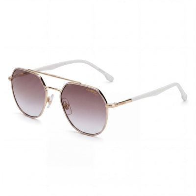 Carrera 303/S Unisex Modern Multicolored Stainless Steel Sunglasses, Gold Mirror On Burgundy Shaded Lenses, 99mm