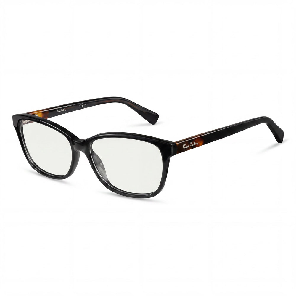Pierre Cardin P.c. 8420 Pga 53 Women's Black Havana Plastic Eyeglasses Frame Clear Lens Width 53mm