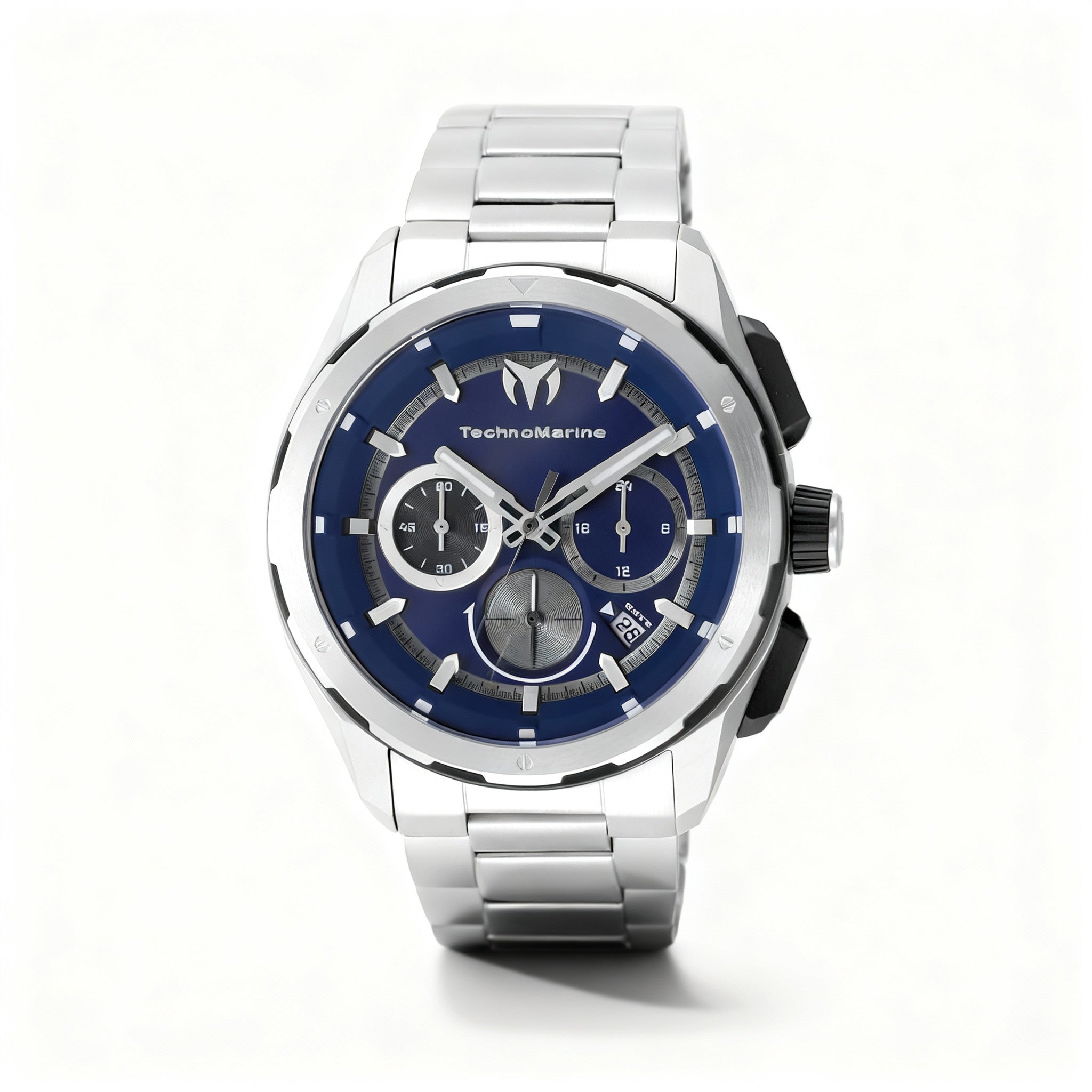 TechnoMarine OCEAN - NOMAD TM-318090 Men's Chronograph Stainless Steel Watch 43mm Blue Dial